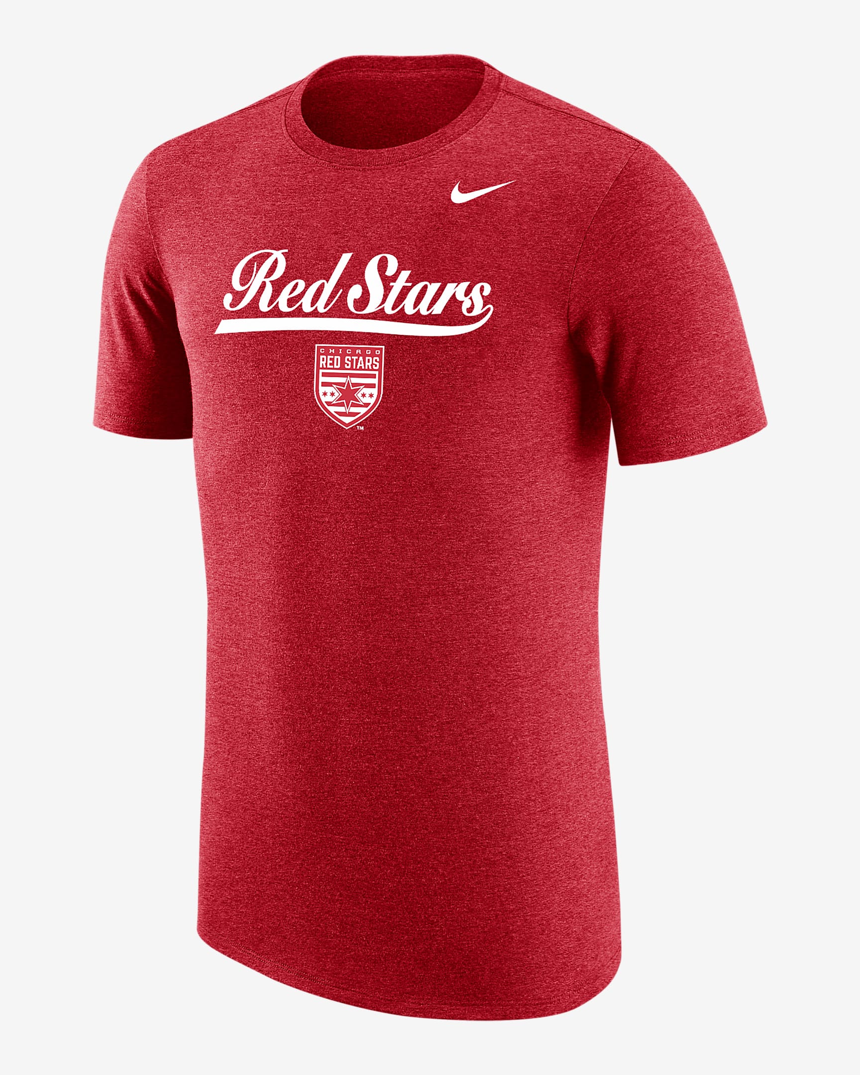 Playera de fútbol Nike para hombre de Chicago Red Stars - Rojo jaspeado