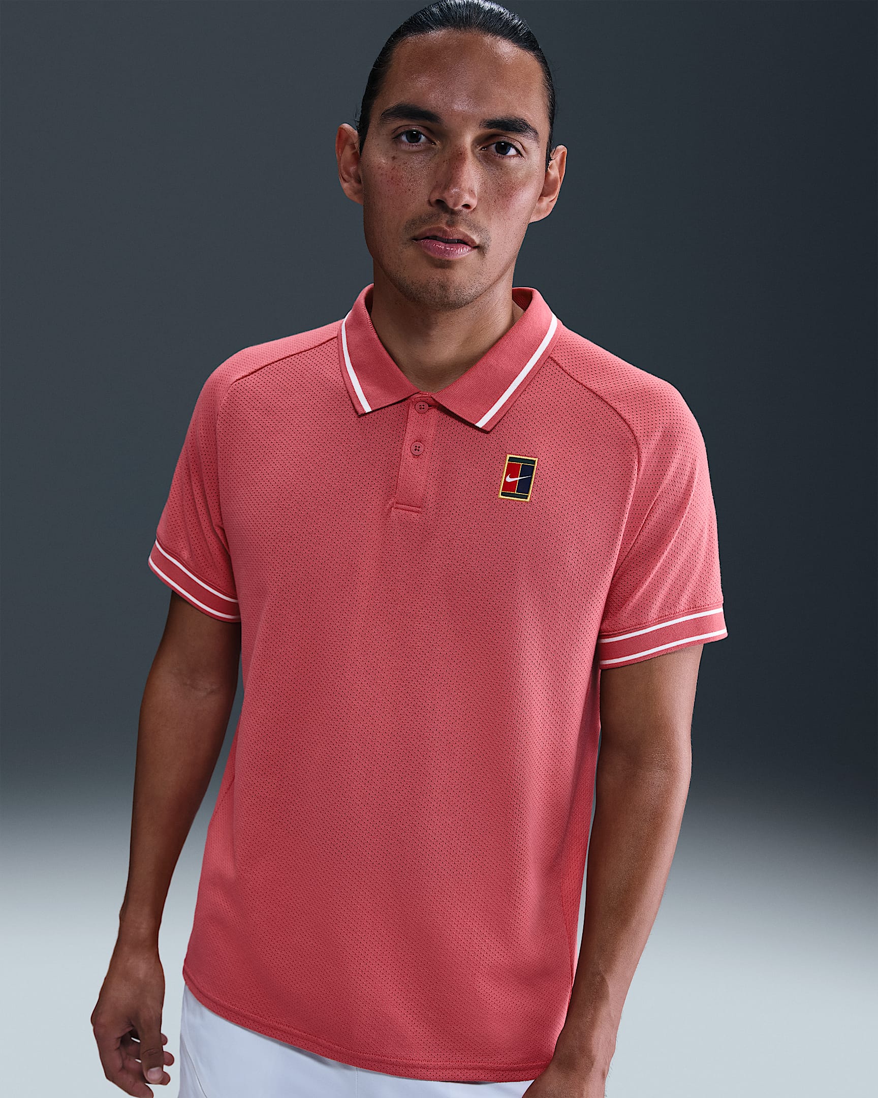 NikeCourt Heritage Men's Tennis Polo - Adobe