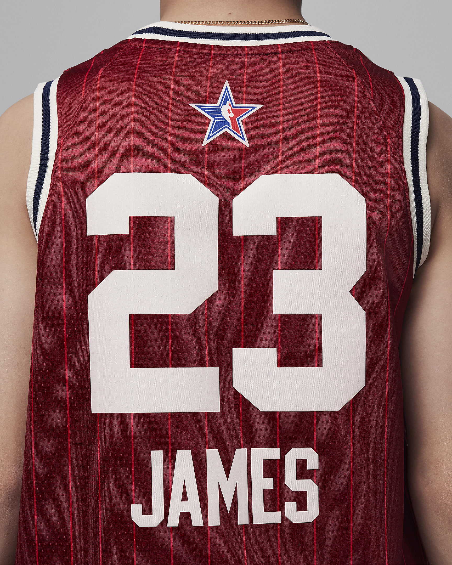 Φανέλα Jordan Dri-FIT NBA Swingman 2024 All-Star Weekend για μεγάλα παιδιά - Team Crimson