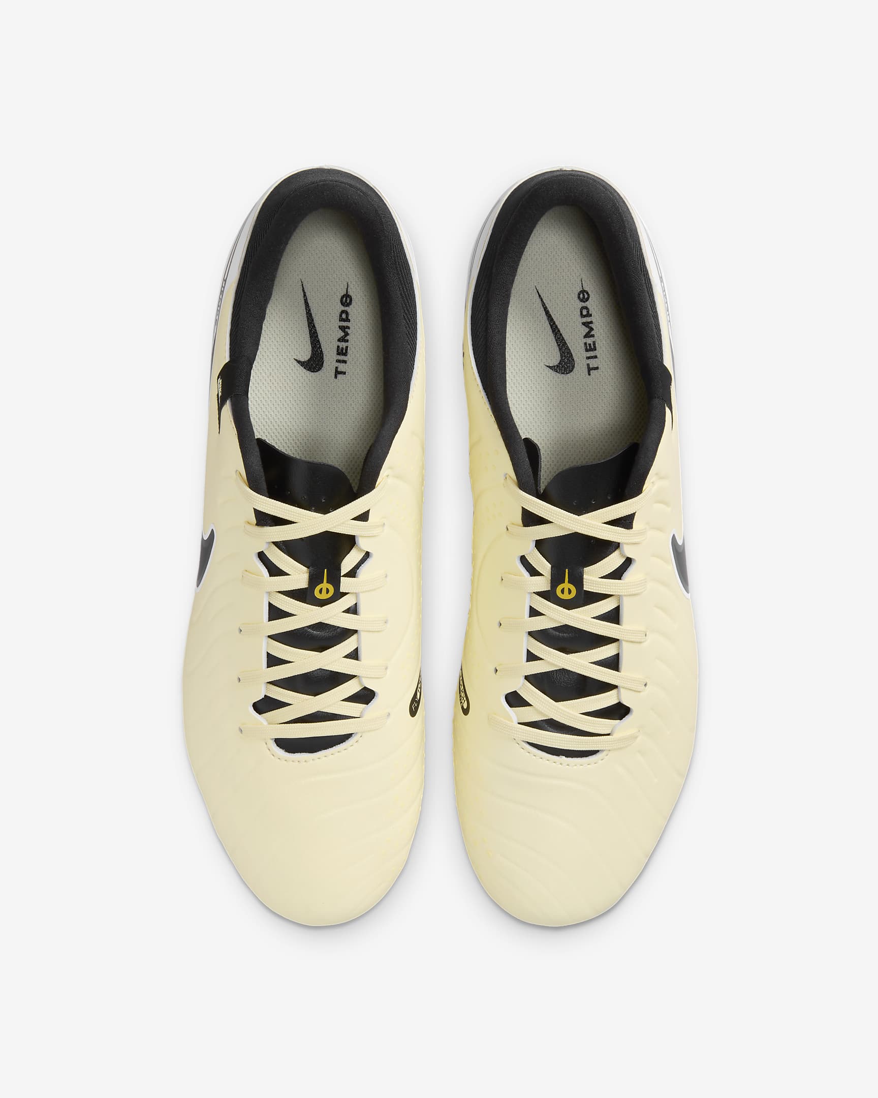 Nike Tiempo Legend 10 Academy Hard-Ground Low-Top Soccer Cleats - Lemonade/Metallic Gold Coin/Black