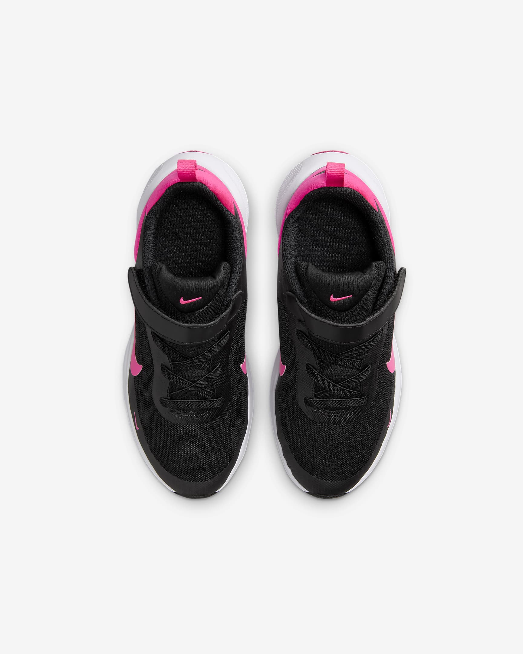 Nike Revolution 7 Younger Kids' Shoes - Black/White/Hyper Pink