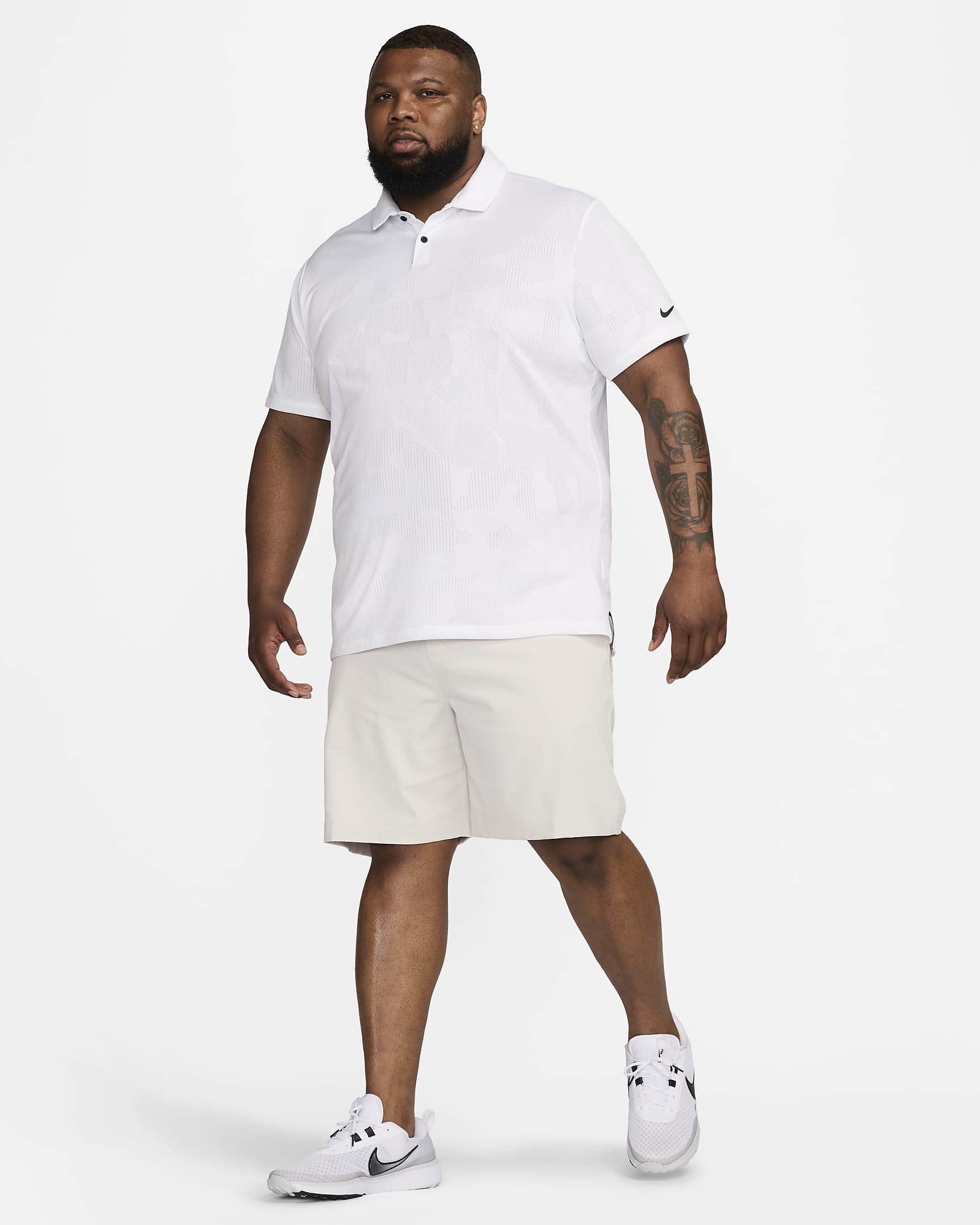 Calções de golfe estilo chino de 20 cm Nike Tour para homem - Light Bone/Preto