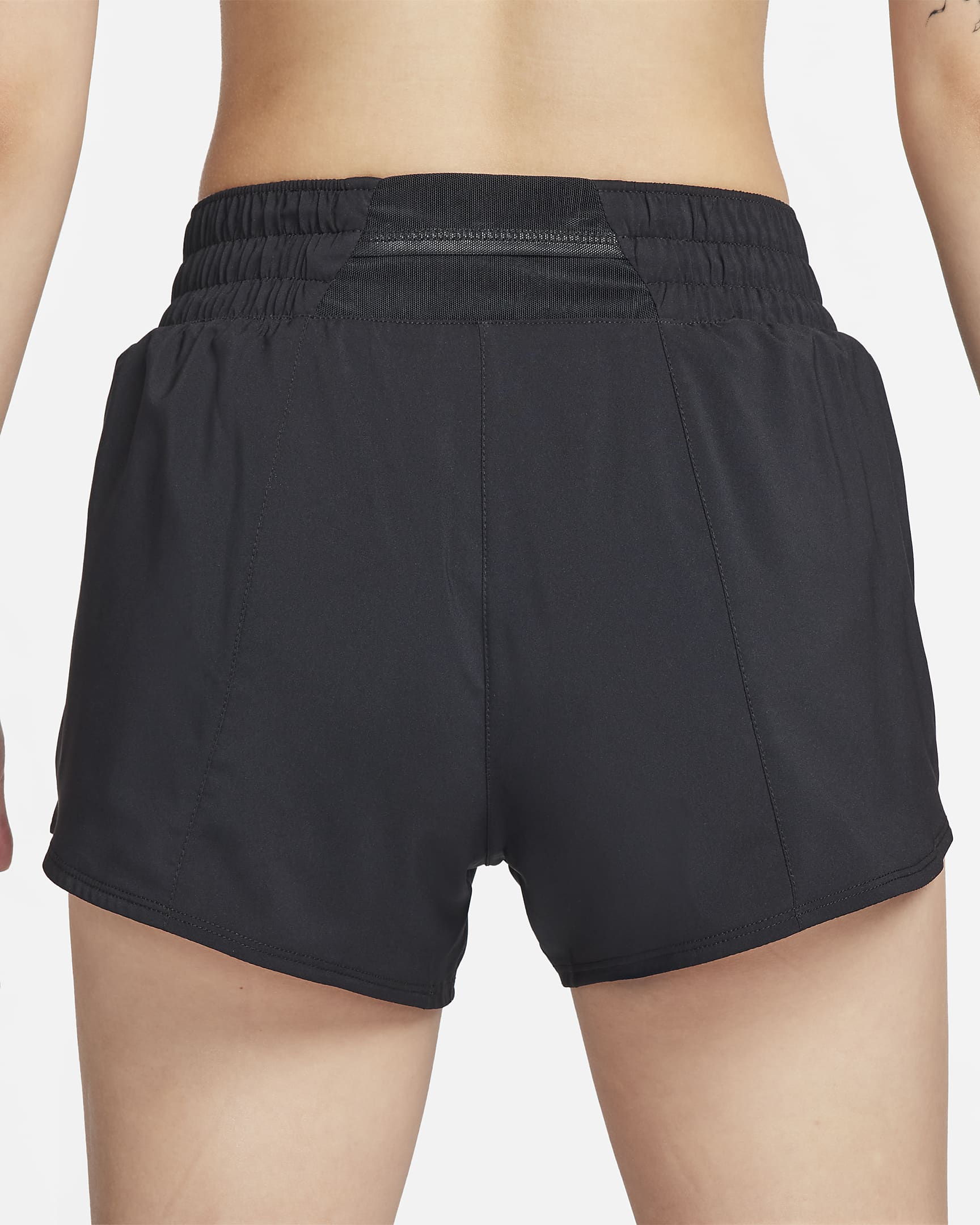 Nike One Women's Dri-FIT Mid-Rise 3" Brief-Lined Shorts - Black/White