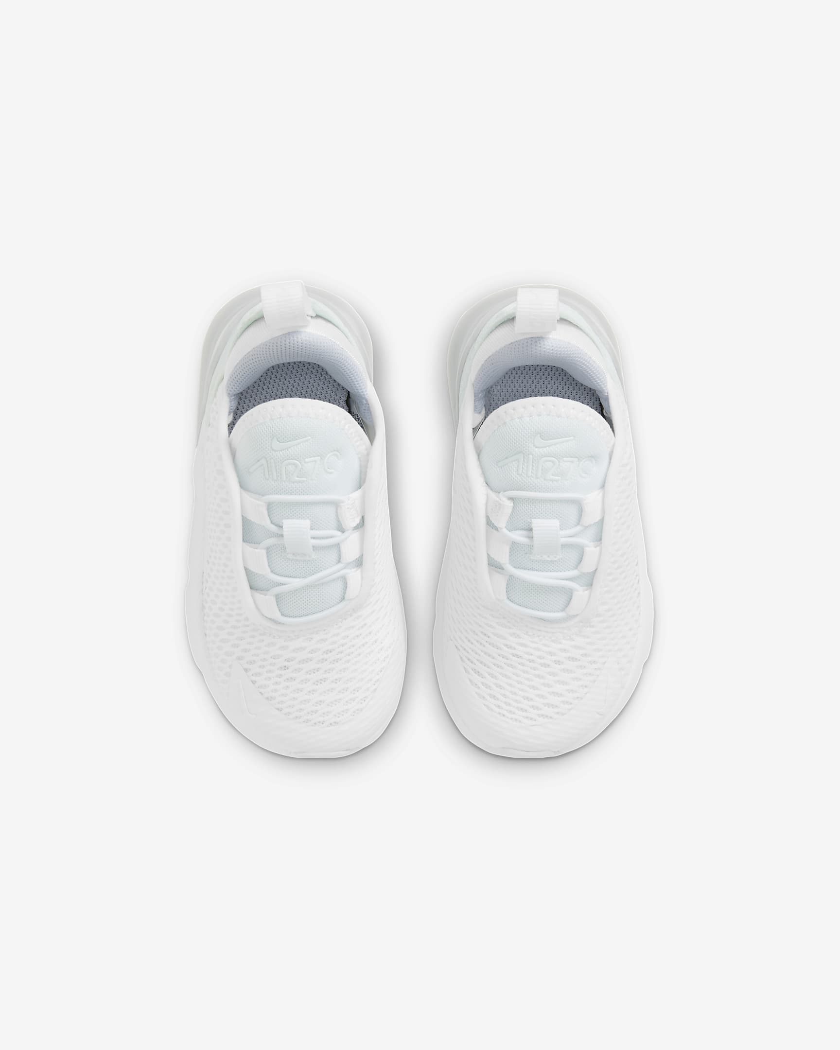 Tenis para bebé e infantil Nike Air Max 270 - Blanco/Plata metalizado/Blanco