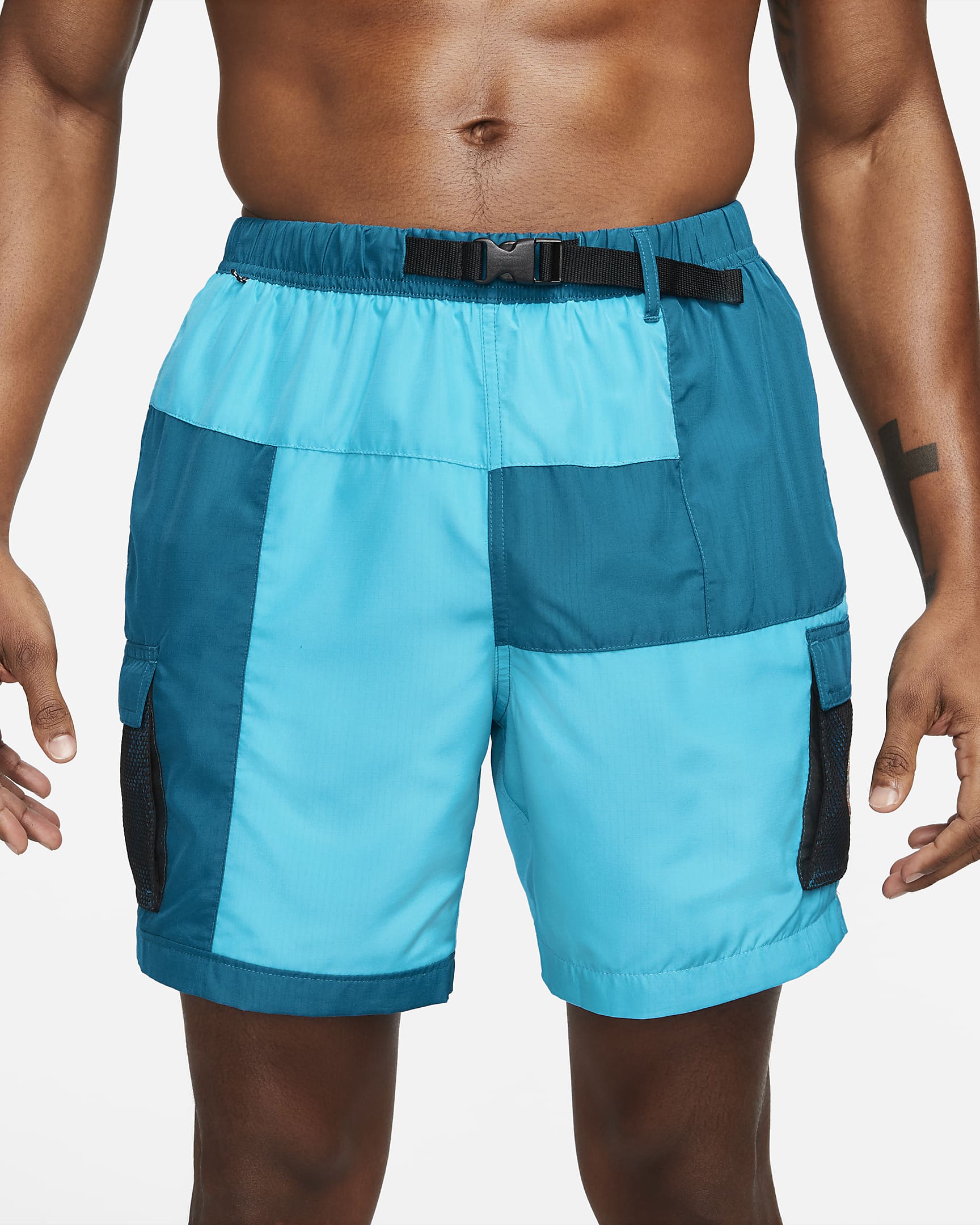 Traje de baño tipo short de voleibol de 18 cm militar para hombre Nike - Verde abismo