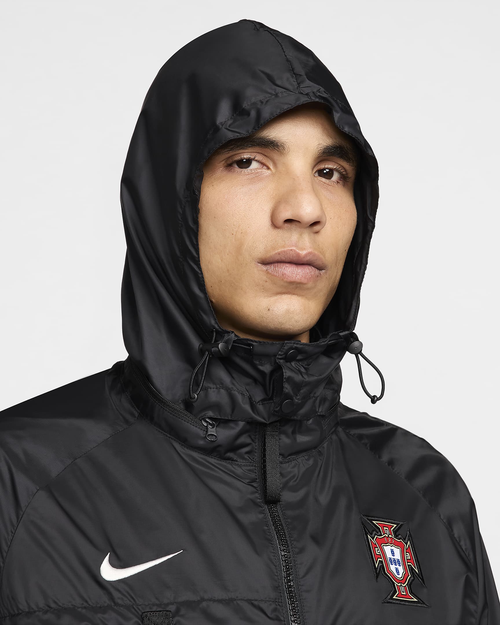 Casaco Halo de futebol Nike Portugal para homem - Preto/Sail