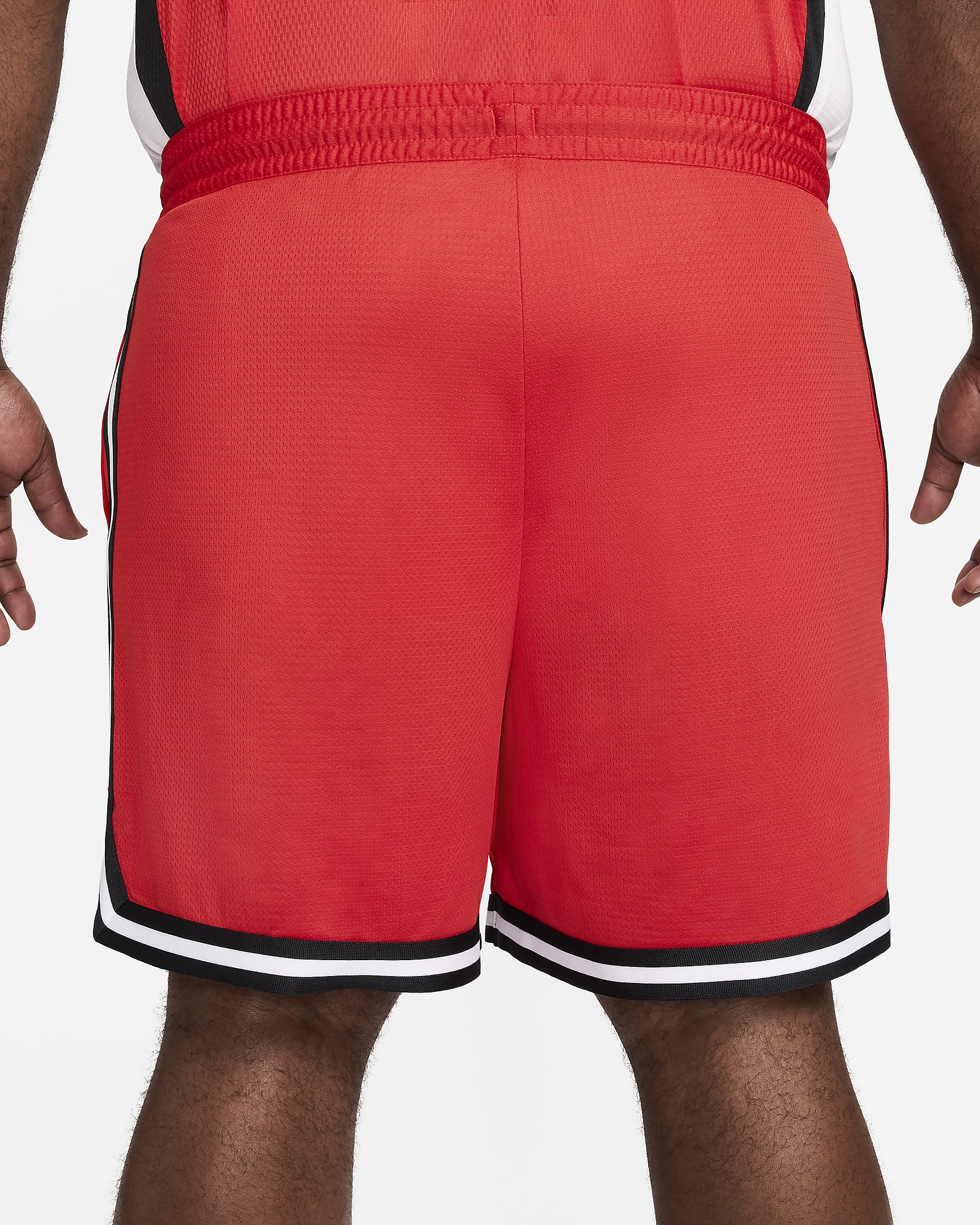 Shorts de básquetbol Dri-FIT de 15 cm para hombre Nike DNA - Rojo universitario/Negro/Negro