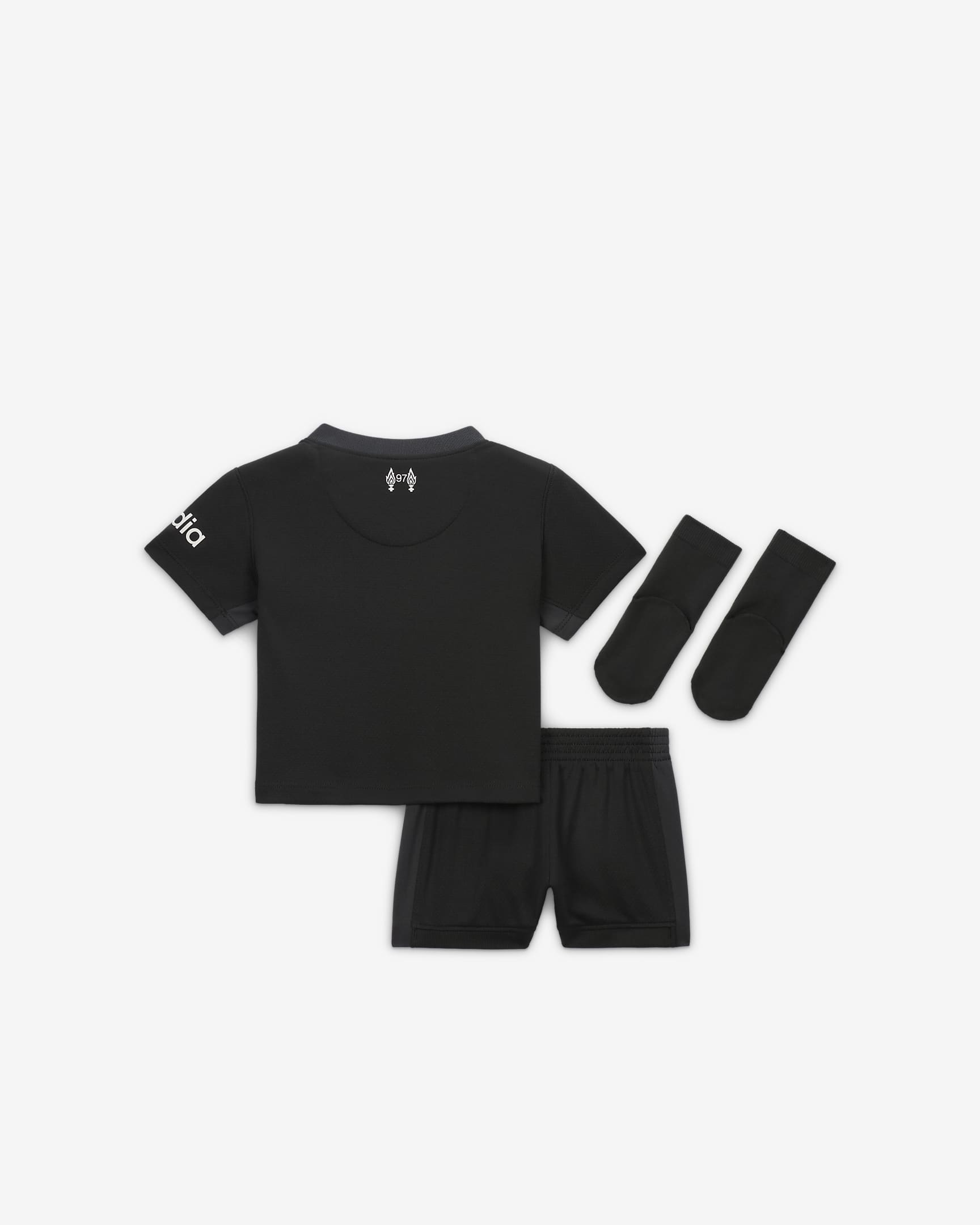 Liverpool F.C. 2024/25 Stadium Away Baby/Toddler Nike Football Replica 3-Piece Kit - Night Forest/Anthracite/Sail