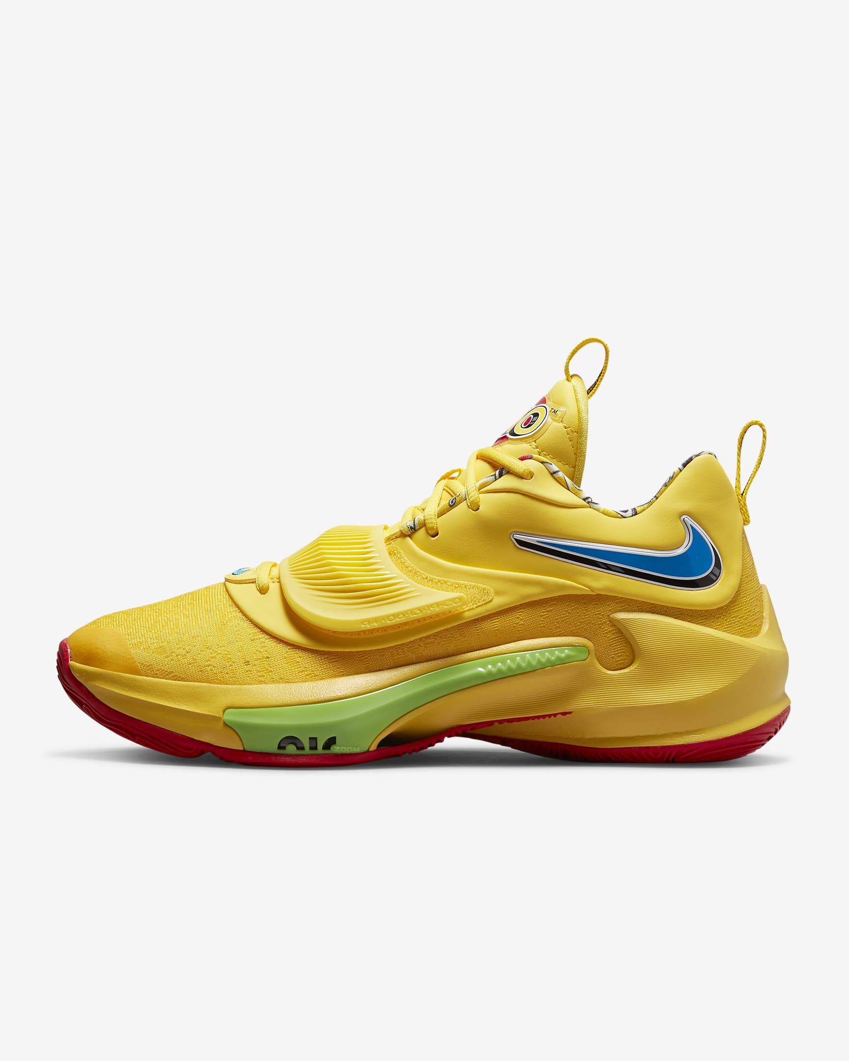 Freak 3 Basketball Shoes - Yellow Zest/White/Action Red/Black