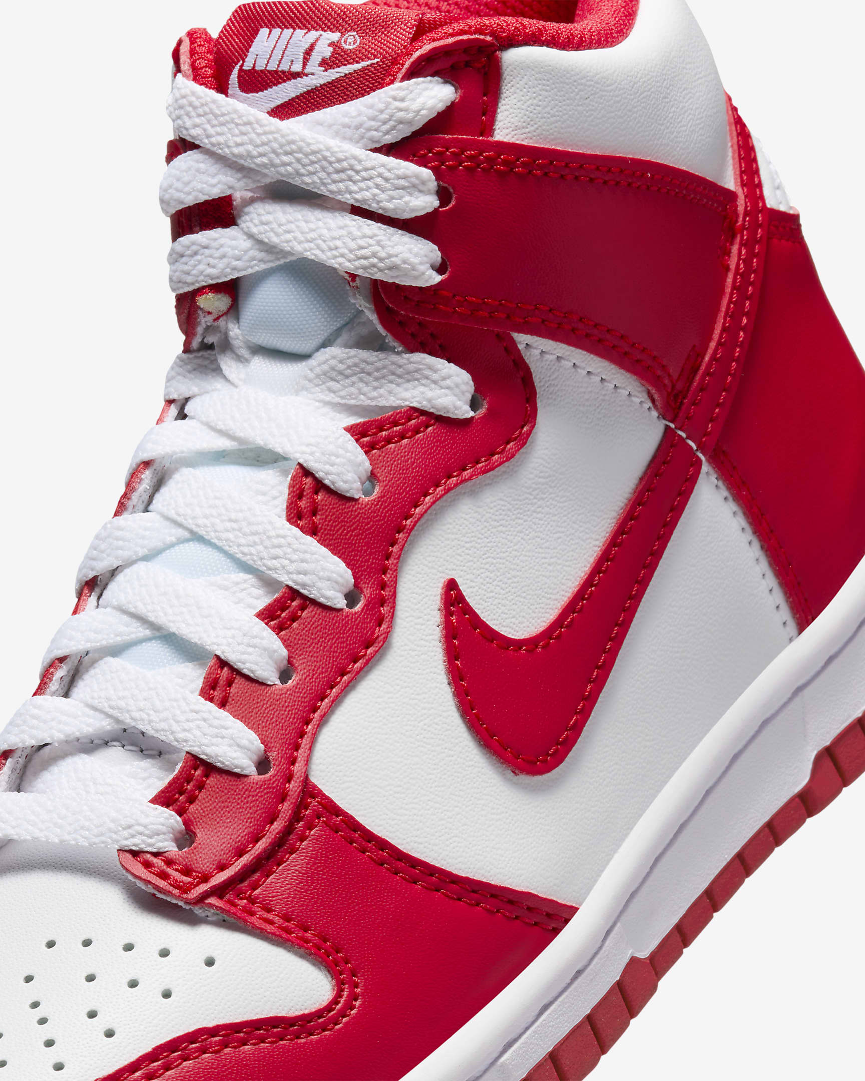 Παπούτσια Nike Dunk High για μεγάλα παιδιά - Λευκό/University Red