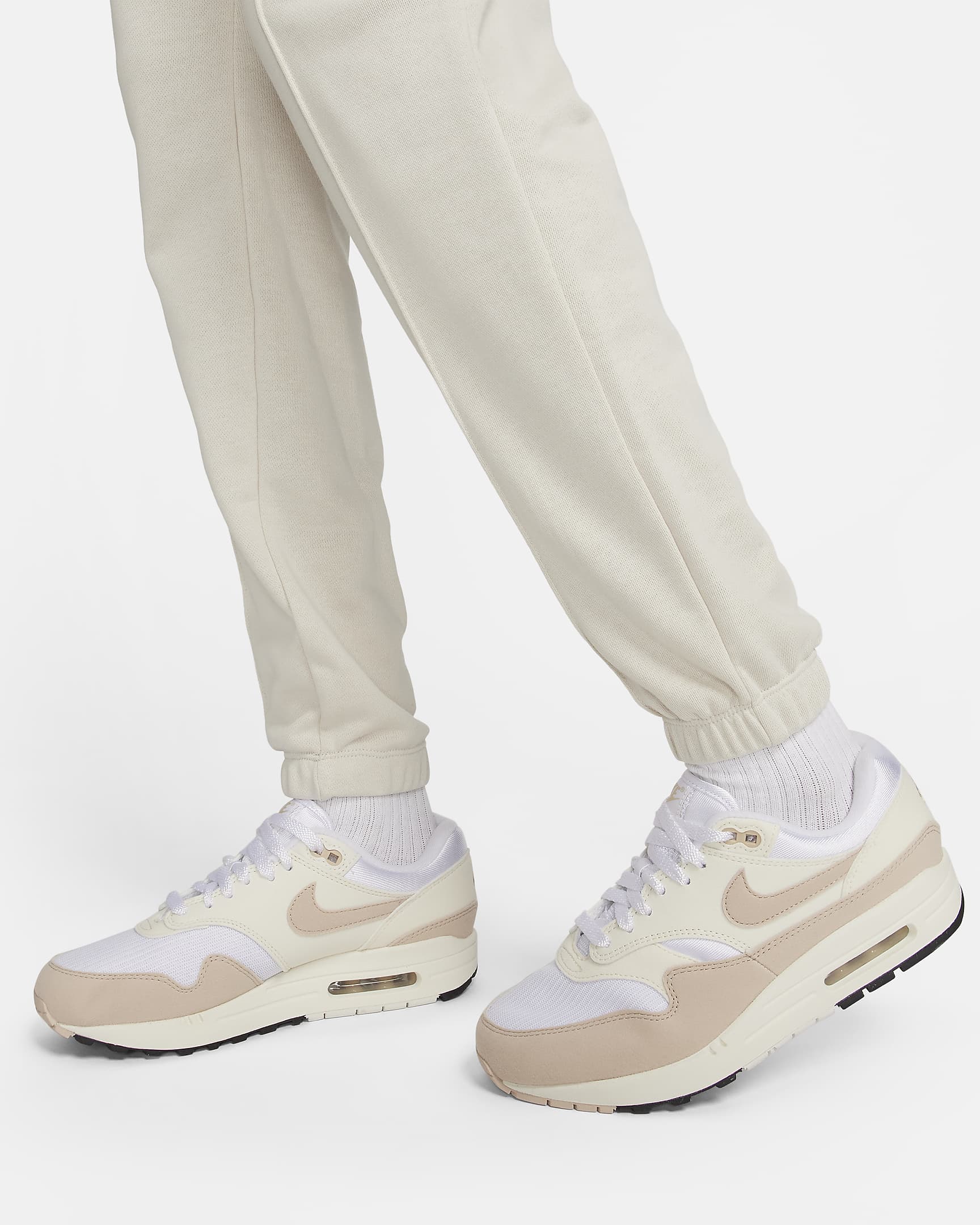 Nike Sportswear Chill Terry Women's Slim High-Waisted French Terry Tracksuit Bottoms - Light Orewood Brown/Sail