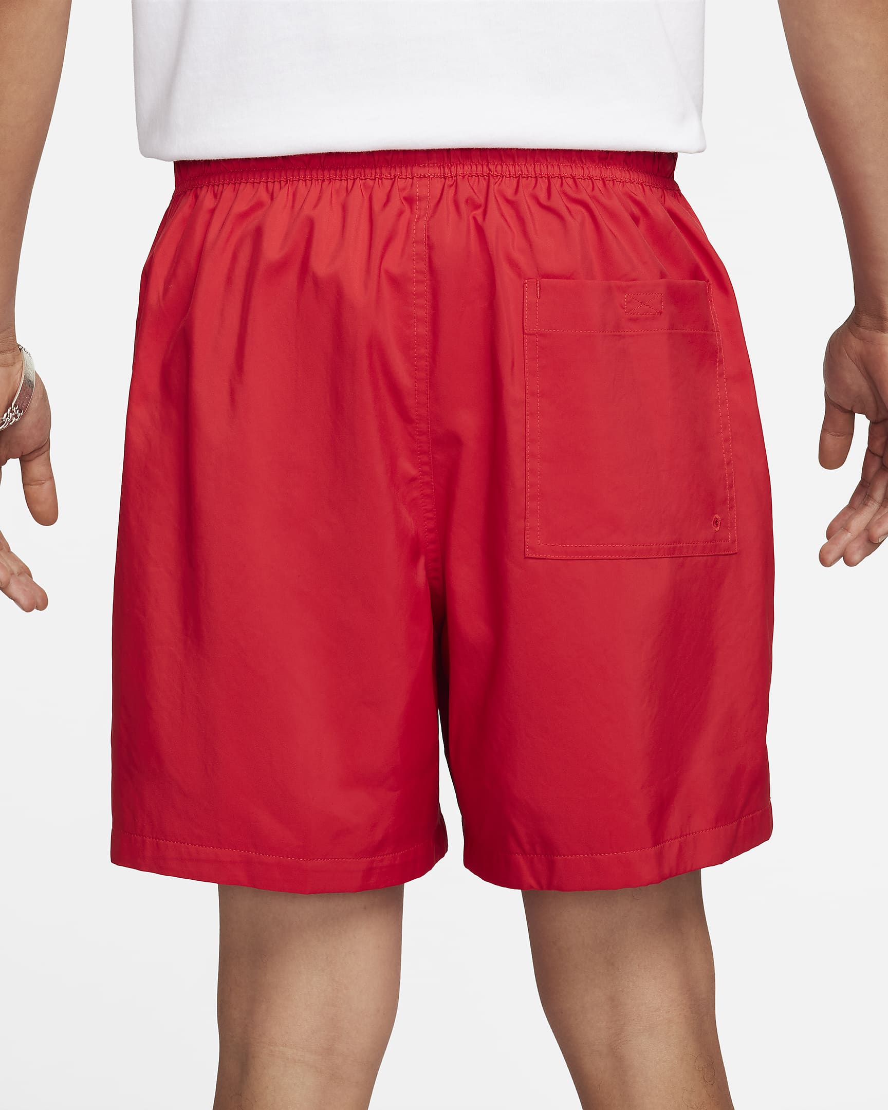 Shorts Flow in tessuto Nike Club – Uomo - University Red/Bianco