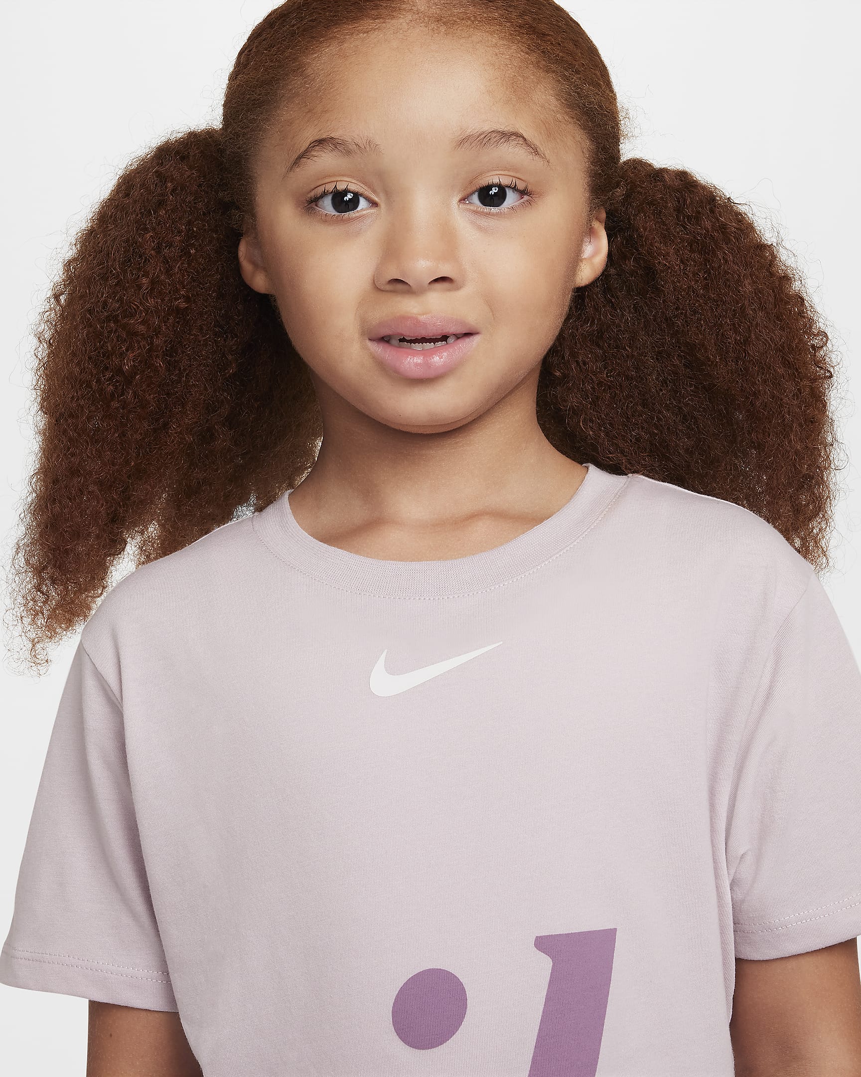 Nike Little Kids' Cozy Graphic T-Shirt - Platinum Violet