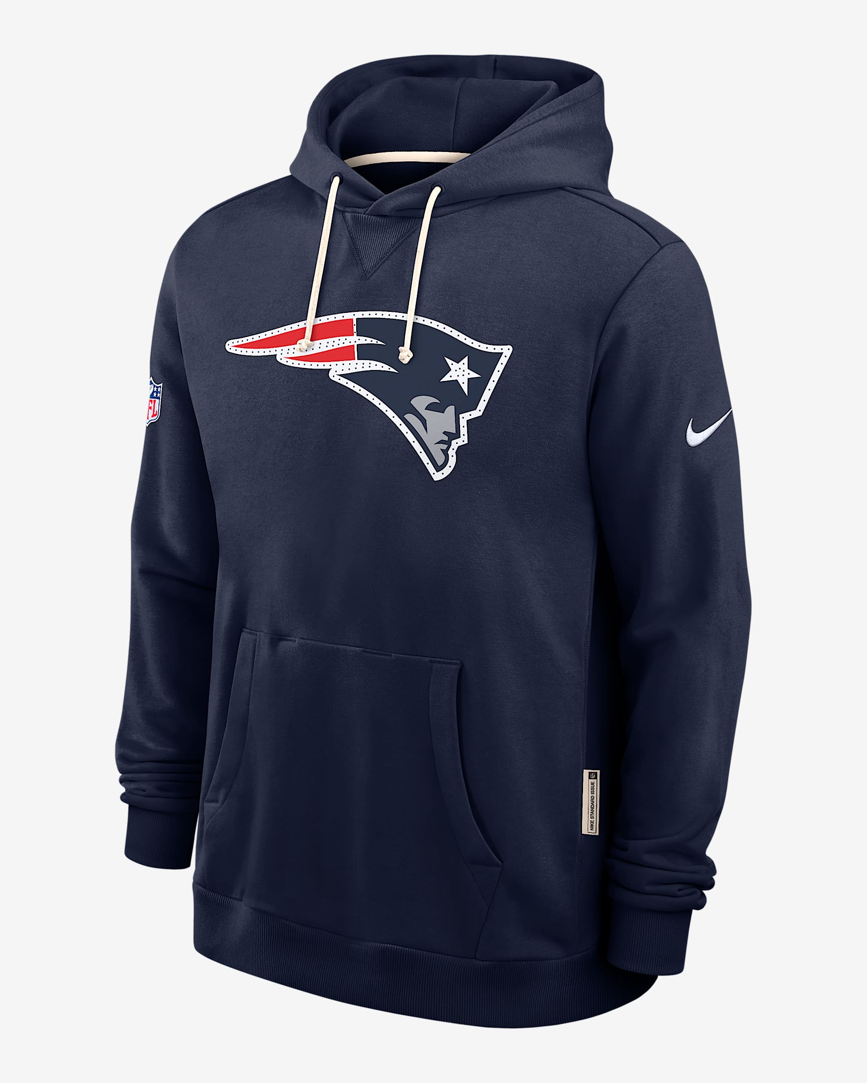 New England Patriots Initial Home Sideline Men's Nike Dri-FIT NFL Pullover Hoodie - College Navy