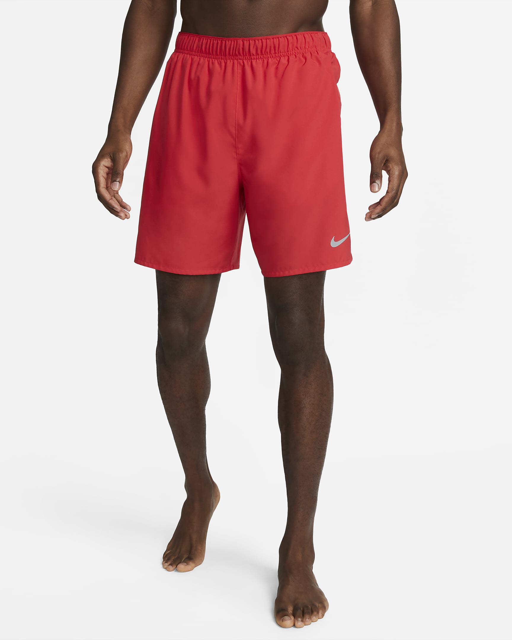 Short de running avec sous-short intégré 18 cm Dri-FIT Nike Challenger pour homme - University Red/University Red/Noir