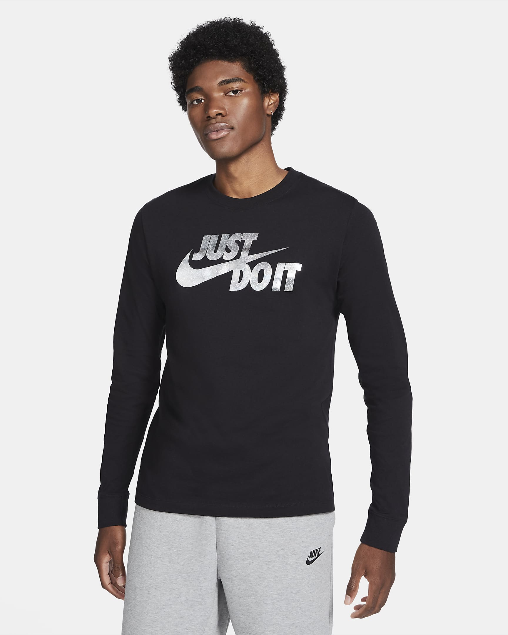 Nike Sportswear Men's Long-Sleeve T-Shirt - Black