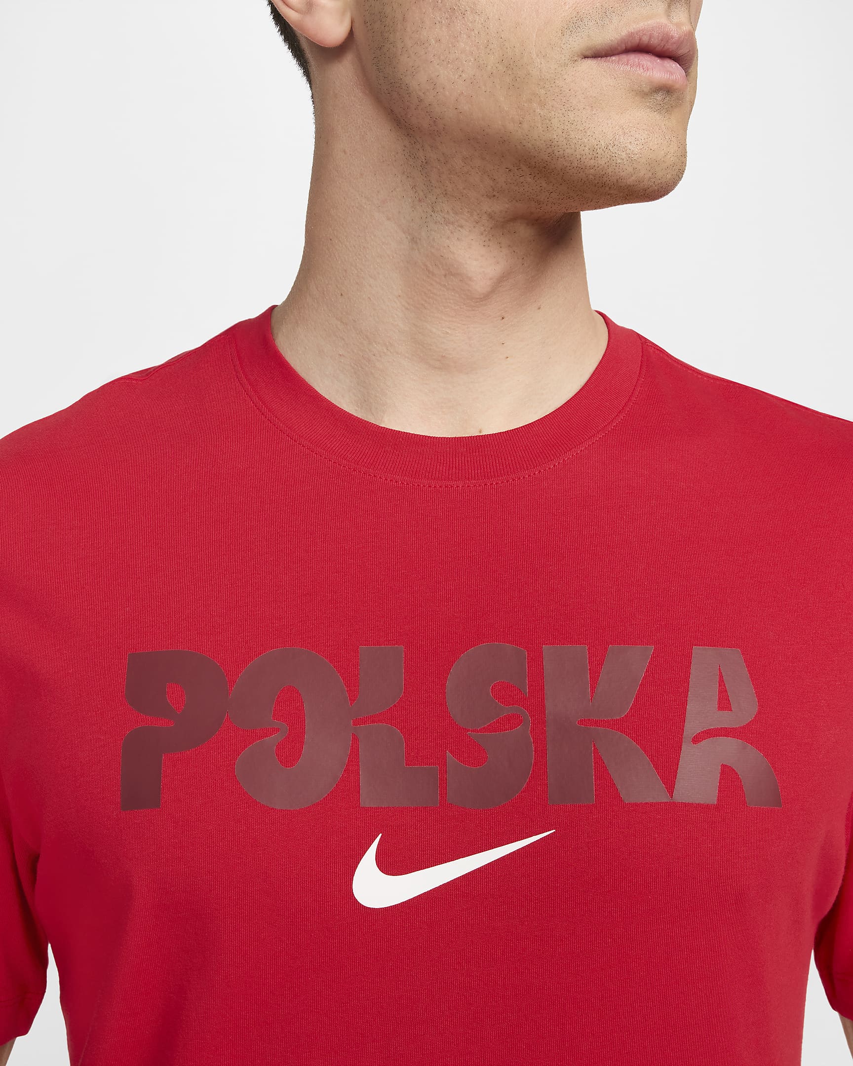 T-shirt Nike Football Pologne Crest pour homme - University Red/Blanc