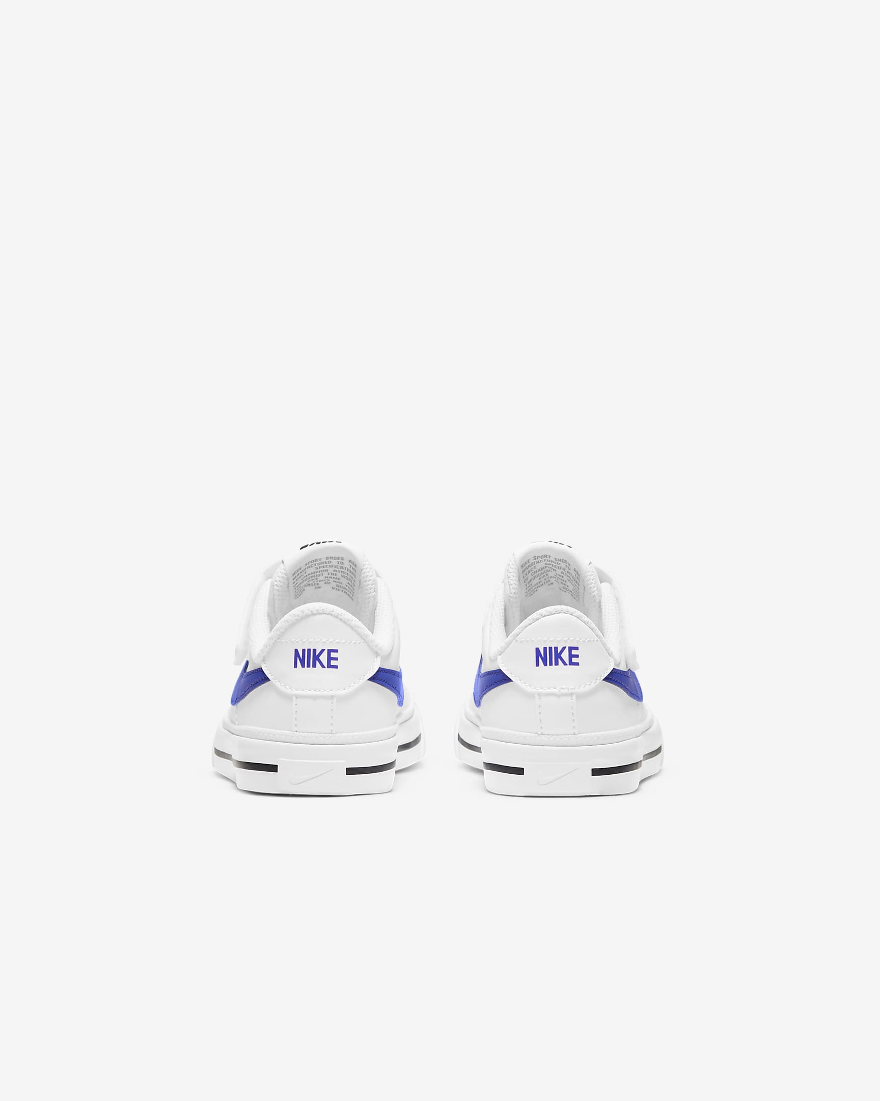 NikeCourt Legacy Younger Kids' Shoes - White/Black/Game Royal