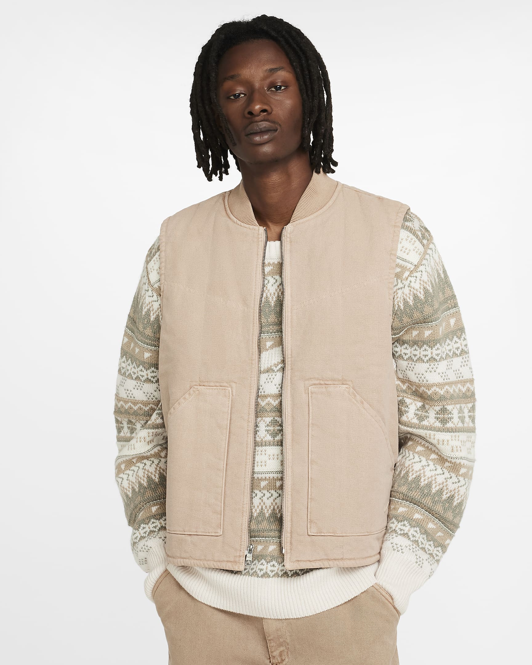 Nike Life Men's Padded Work Vest - Hemp/Hemp