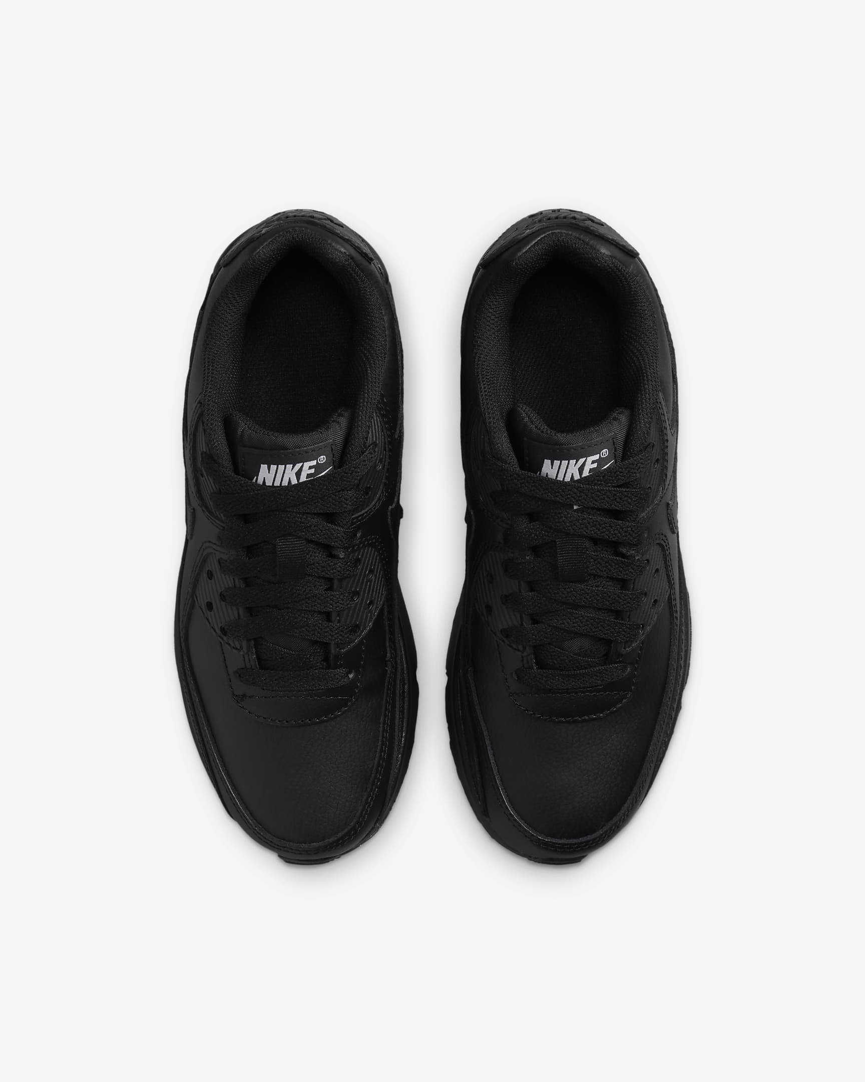 Tenis para niños grandes Nike Air Max 90 - Negro/Negro/Blanco/Negro