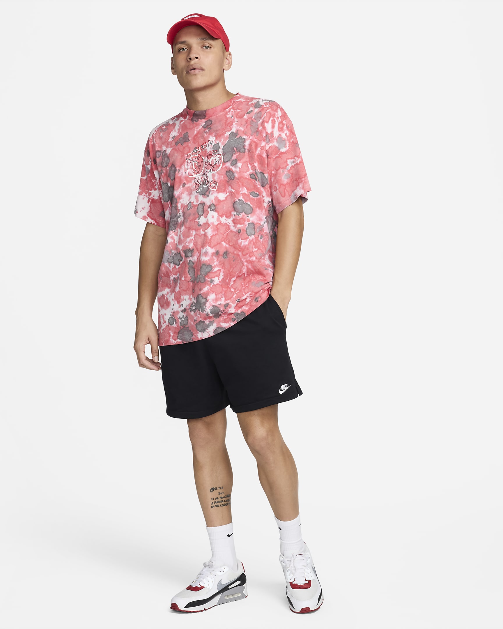 Nike Club flowshorts van sweatstof voor heren - Zwart/Zwart/Wit