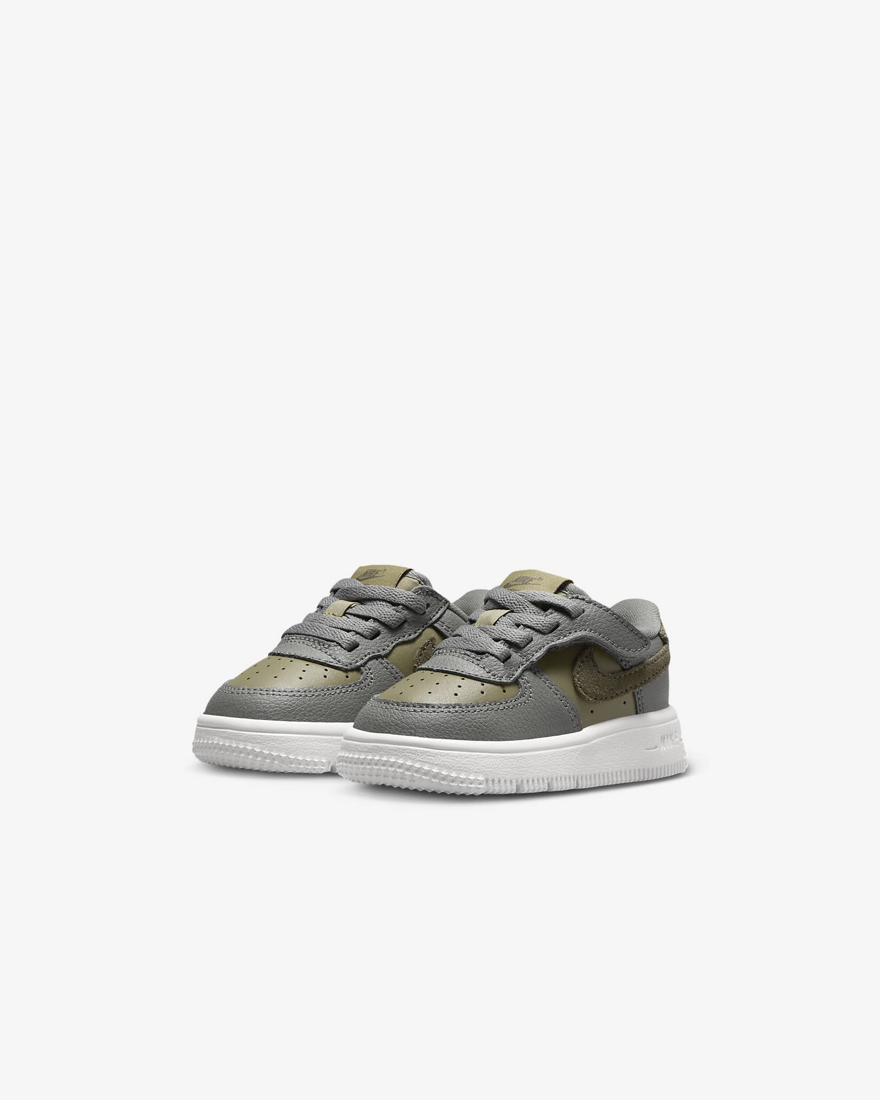 Tenis para bebé e infantil Nike Force 1 Low EasyOn - Estuco oscuro/Oliva neutro/Fantasma/Oliva medio