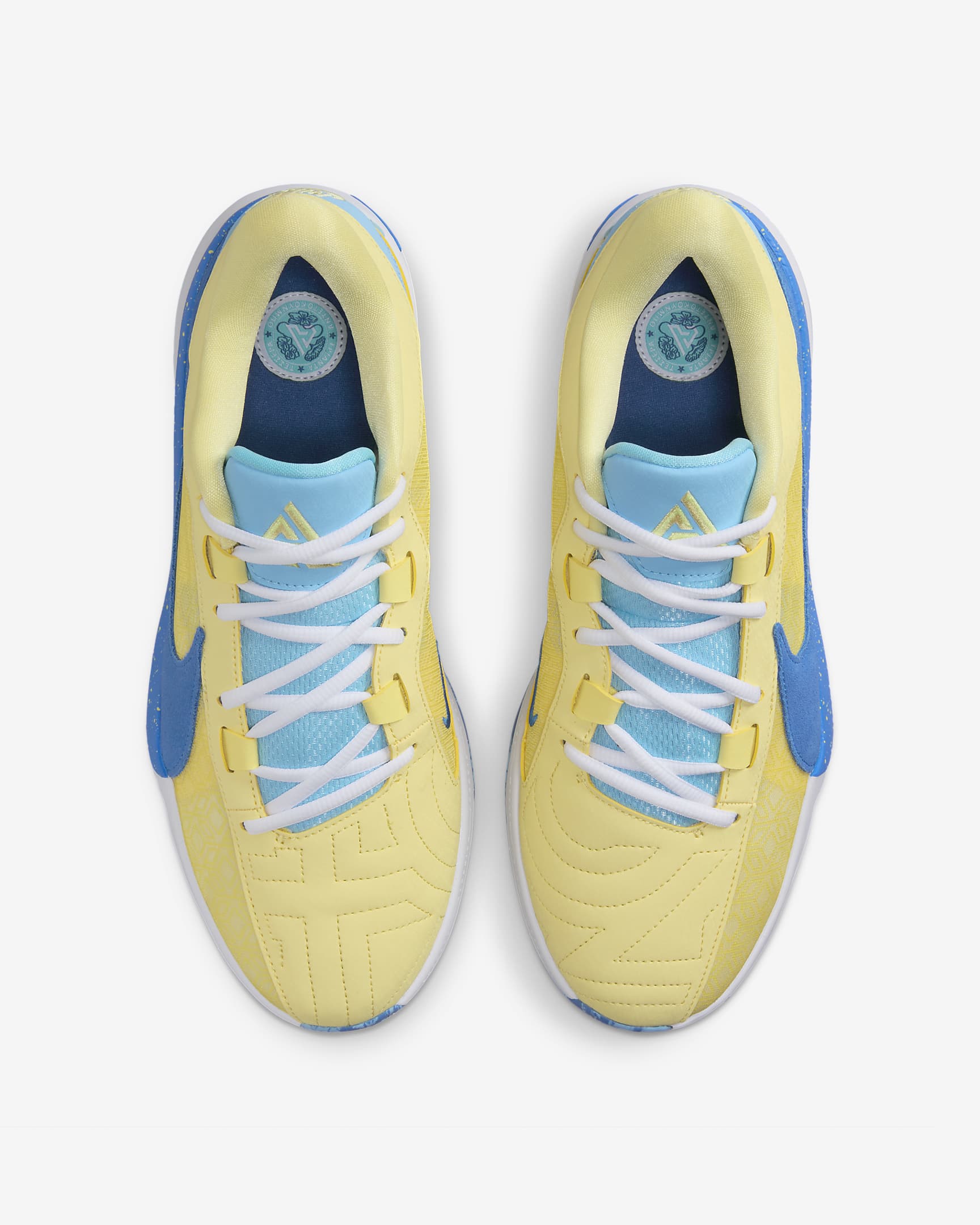 Freak 5 EP Basketball Shoes - Soft Yellow/White/Light Laser Orange/Light Photo Blue