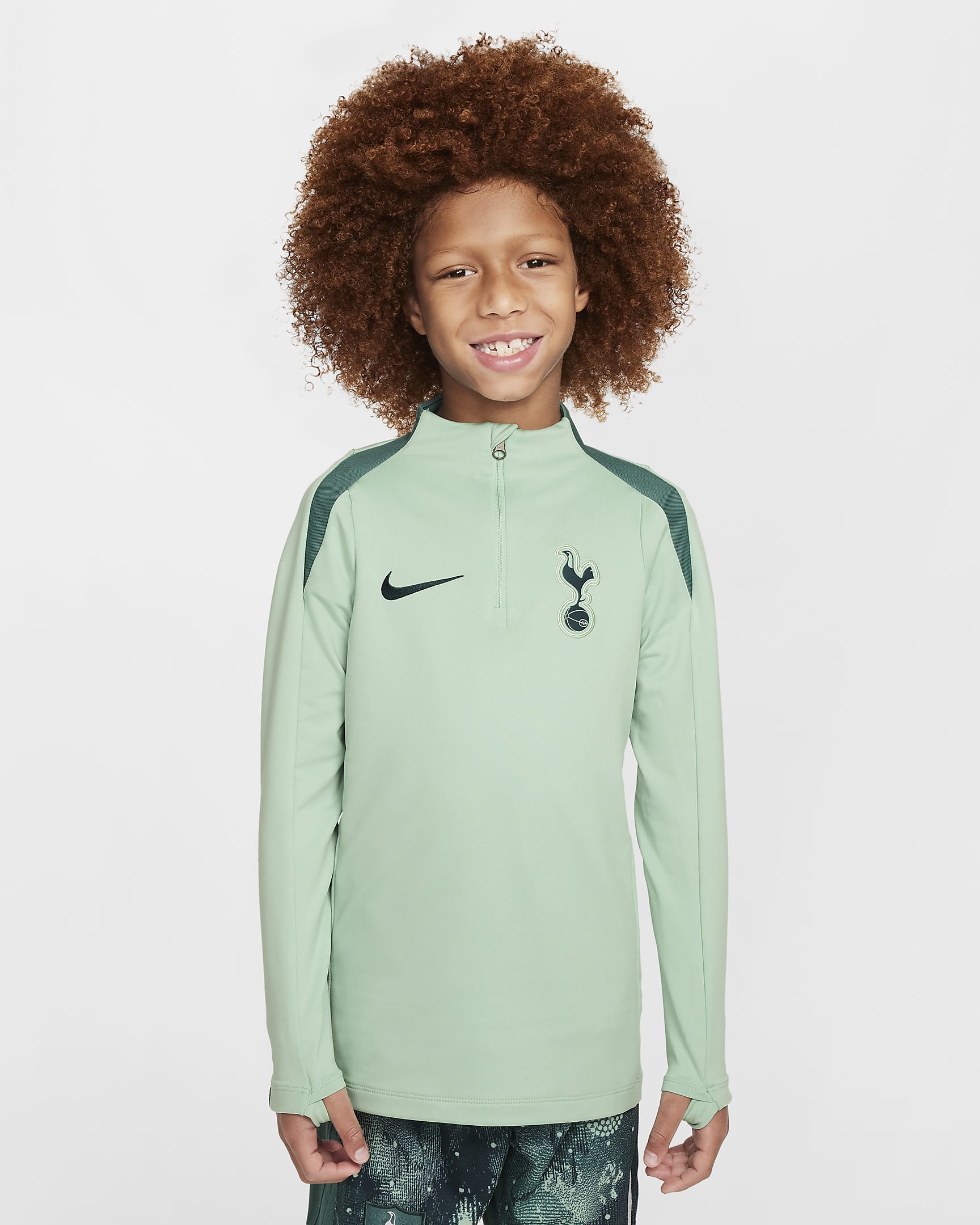 Camisola de treino de futebol Nike Dri-FIT do terceiro equipamento Strike Tottenham Hotspur Júnior - Verde Enamel/Bicoastal/Faded Spruce