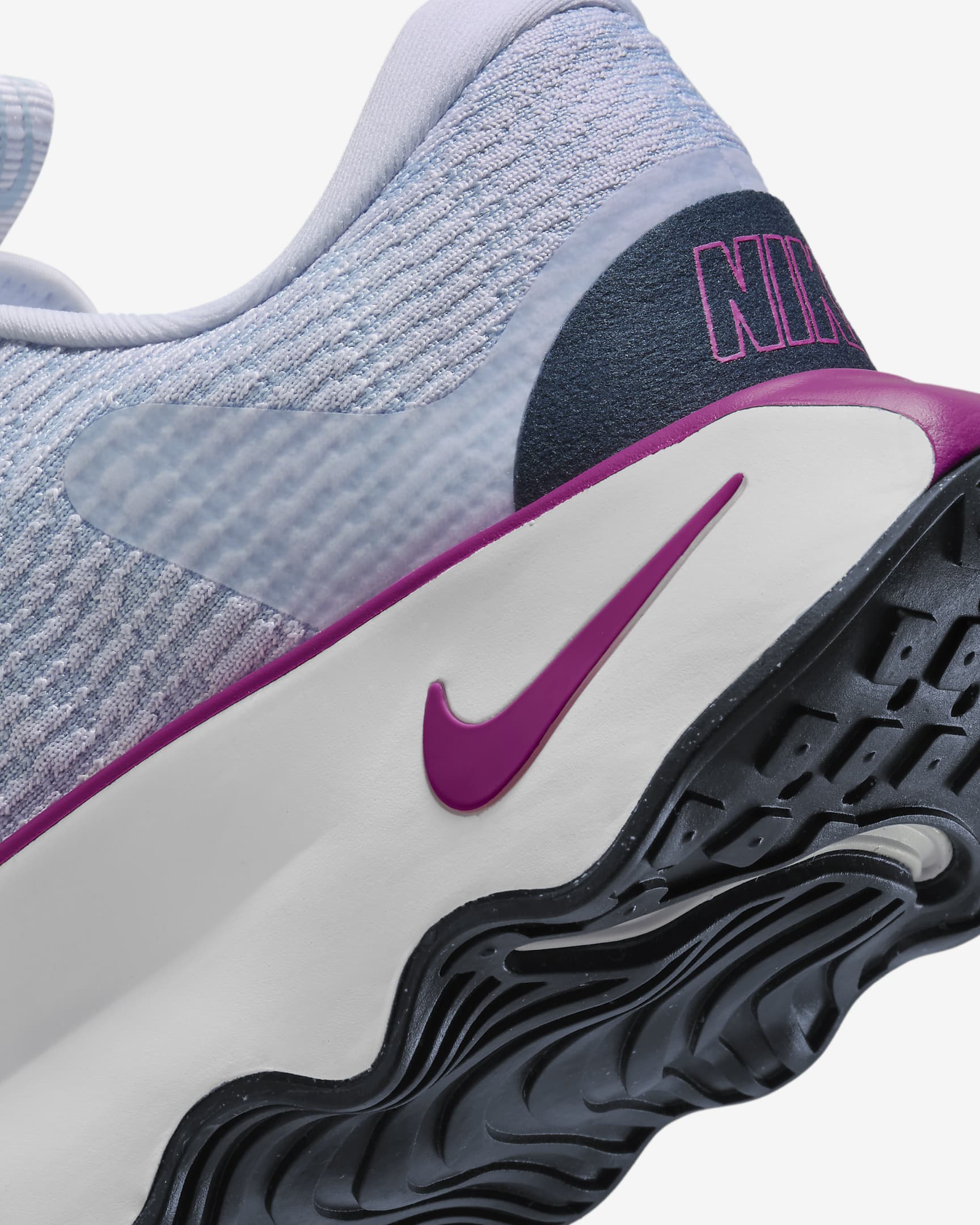 Nike Motiva Kadın Yürüyüş Ayakkabısı - Football Grey/Hot Fuchsia/Armory Navy/Football Grey