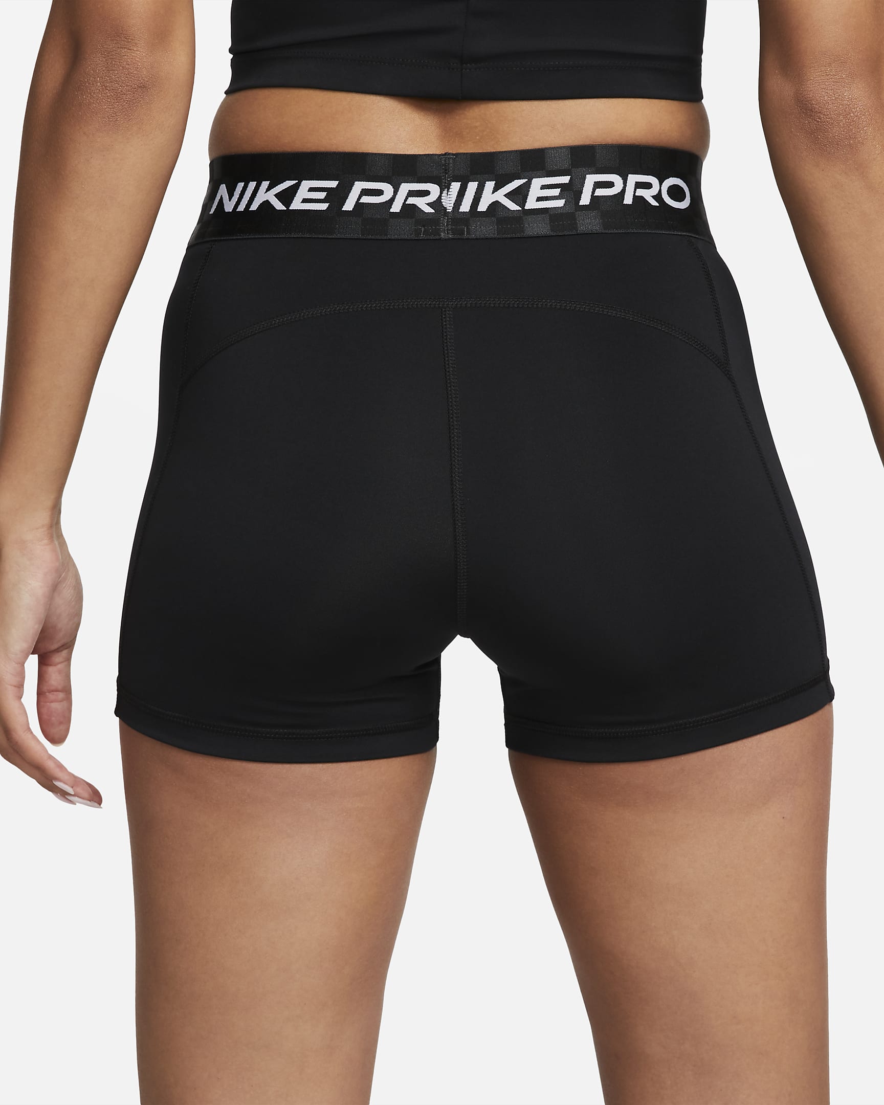 Nike Pro Dri Fit Womens Mid Rise 8cm Approx Graphic Training Shorts Nike Uk 8162