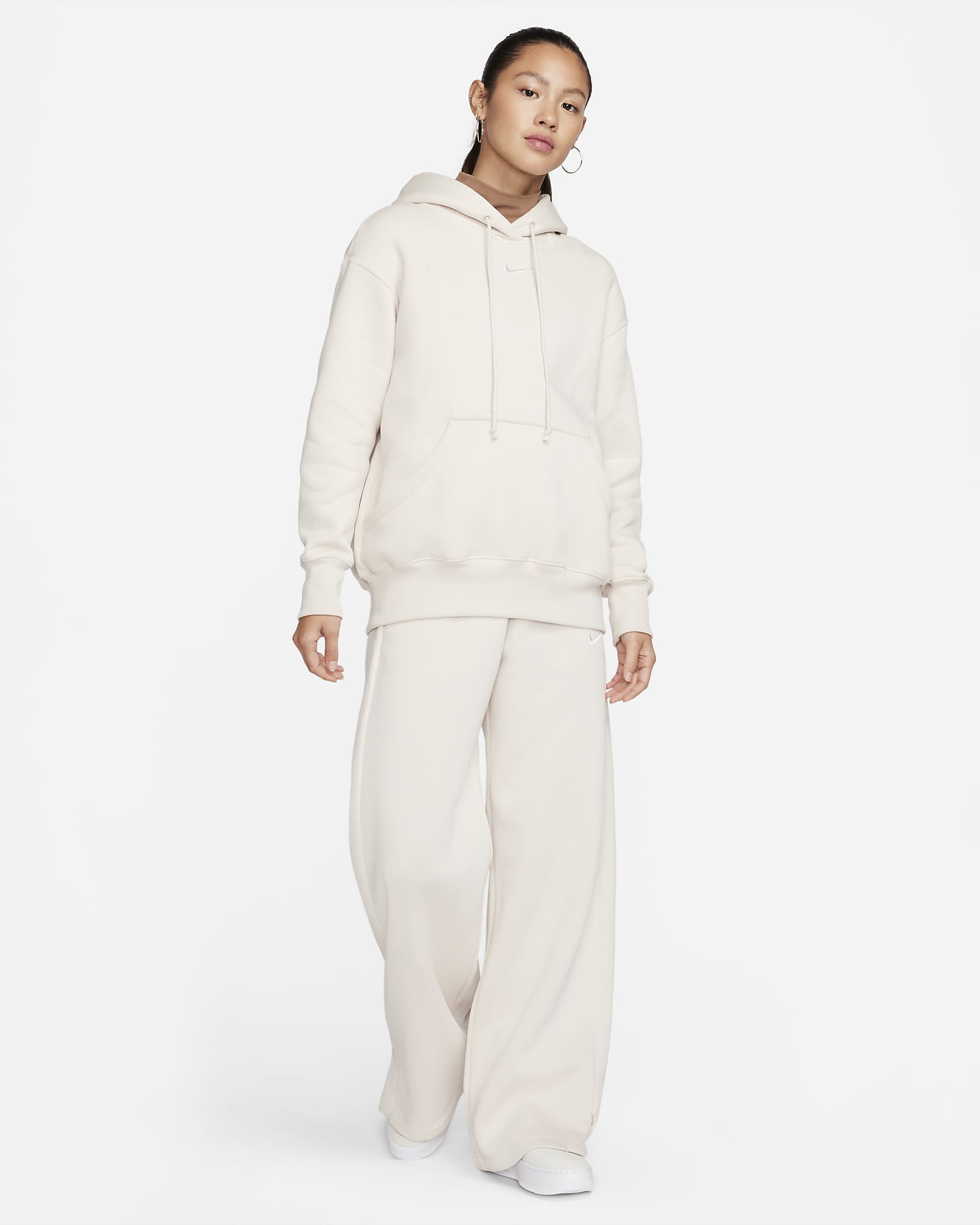 Nike Sportswear Phoenix Fleece Women's Oversized Pullover Hoodie - Light Orewood Brown/Sail