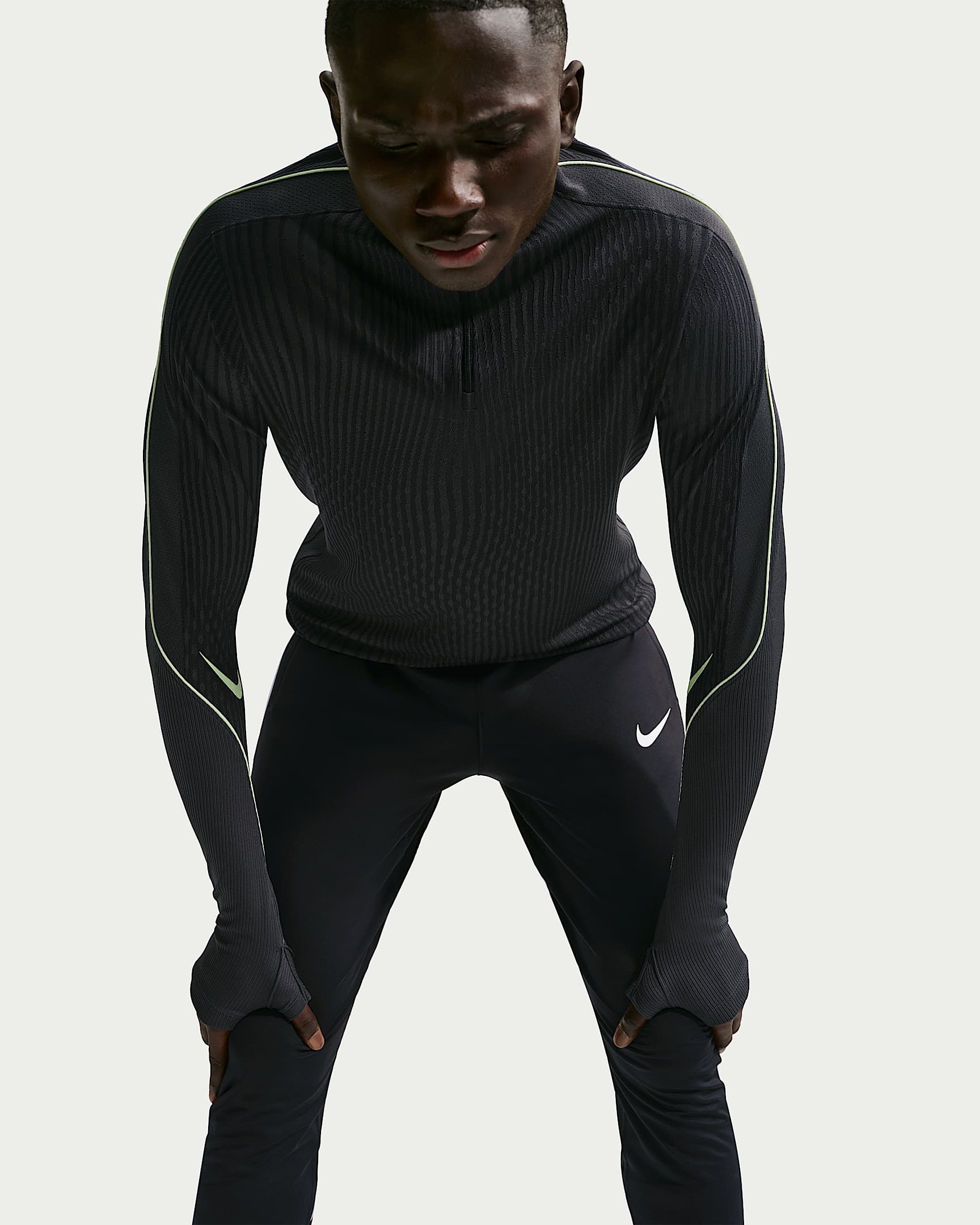Nike Strike Elite Men's Dri-FIT ADV Football Drill Top - Dark Smoke Grey/Black/Barely Volt/Barely Volt