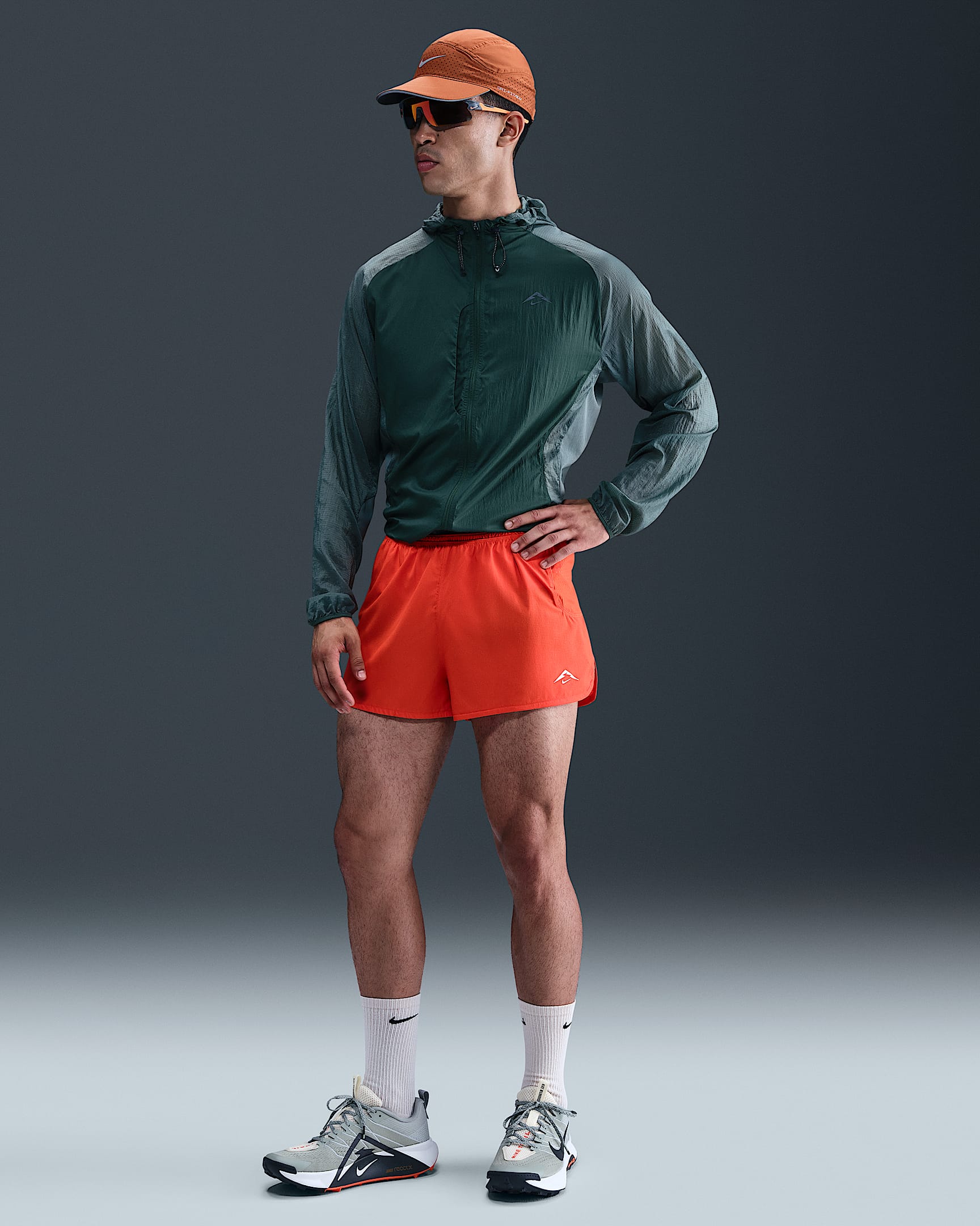 Nike Trailwind Pantalón corto de running Dri-FIT ADV de 8 cm con malla interior - Hombre - Picante Red/Negro