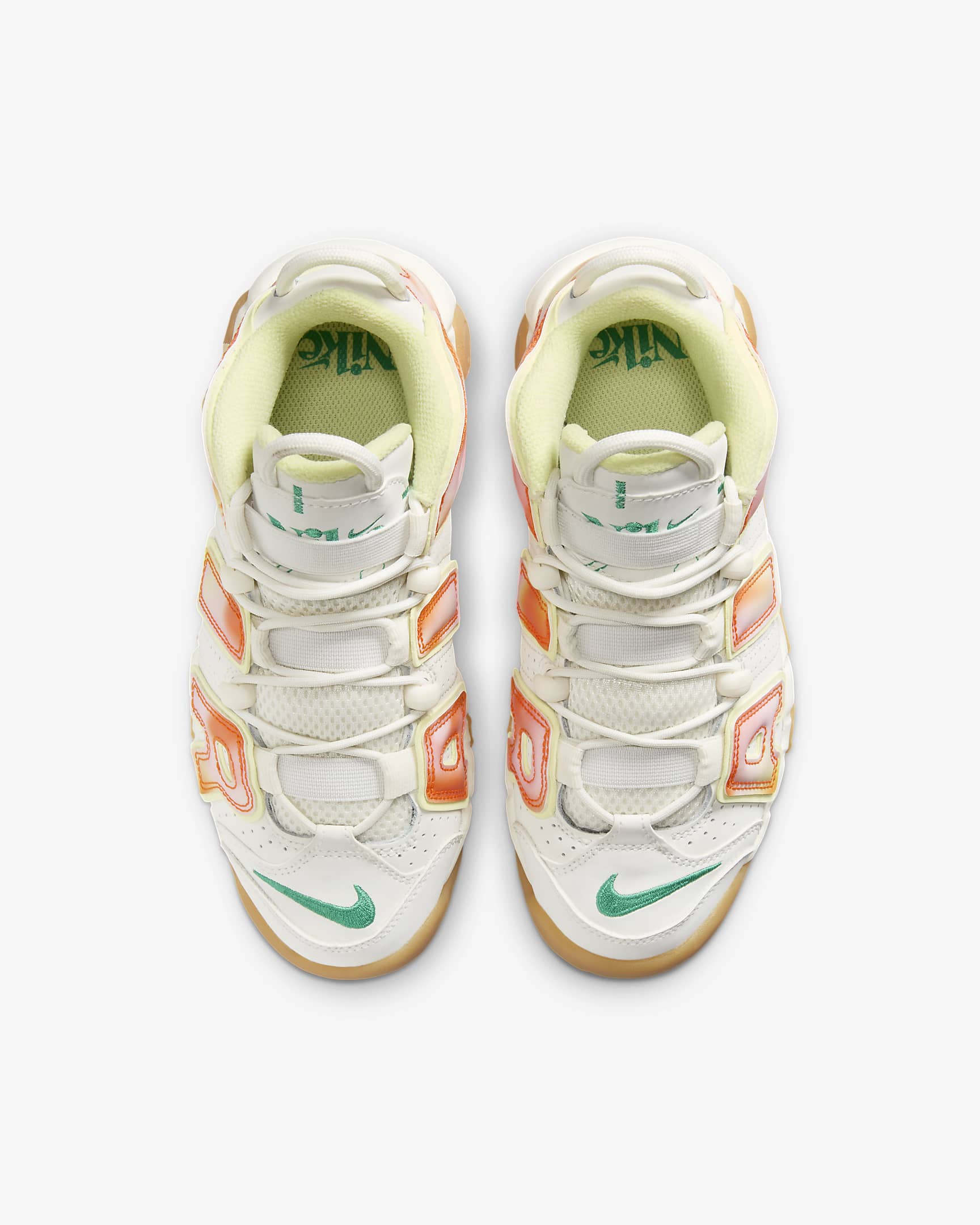 Nike Air More Uptempo Older Kids' Shoes - Sail/Luminous Green/Gum Light Brown/Stadium Green