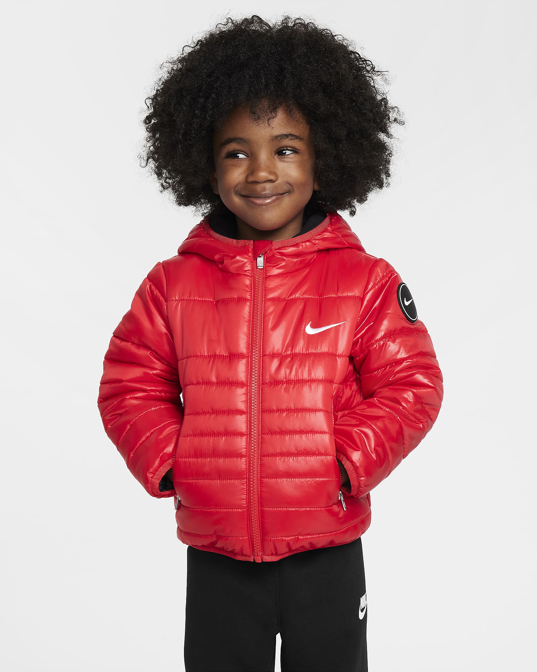 Chamarra acolchada con relleno infantil Nike - Rojo universitario