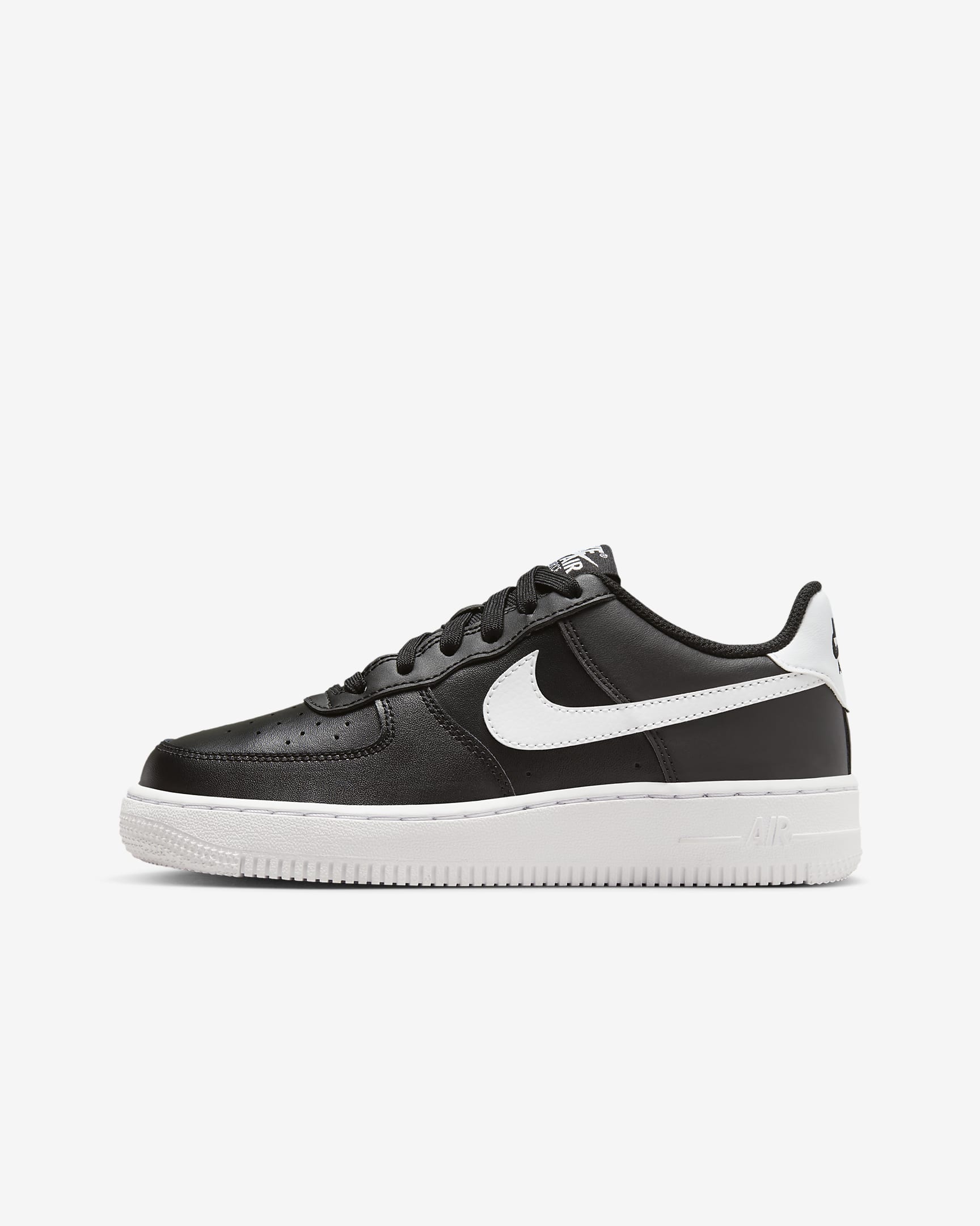 Tenis para niños grandes Nike Air Force 1 - Negro/Blanco