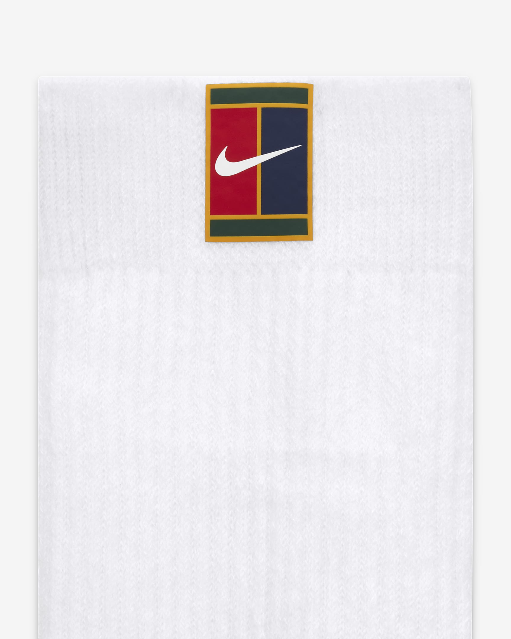 NikeCourt Multiplier Cushioned Tennis Crew Socks (2 Pairs) - White/White