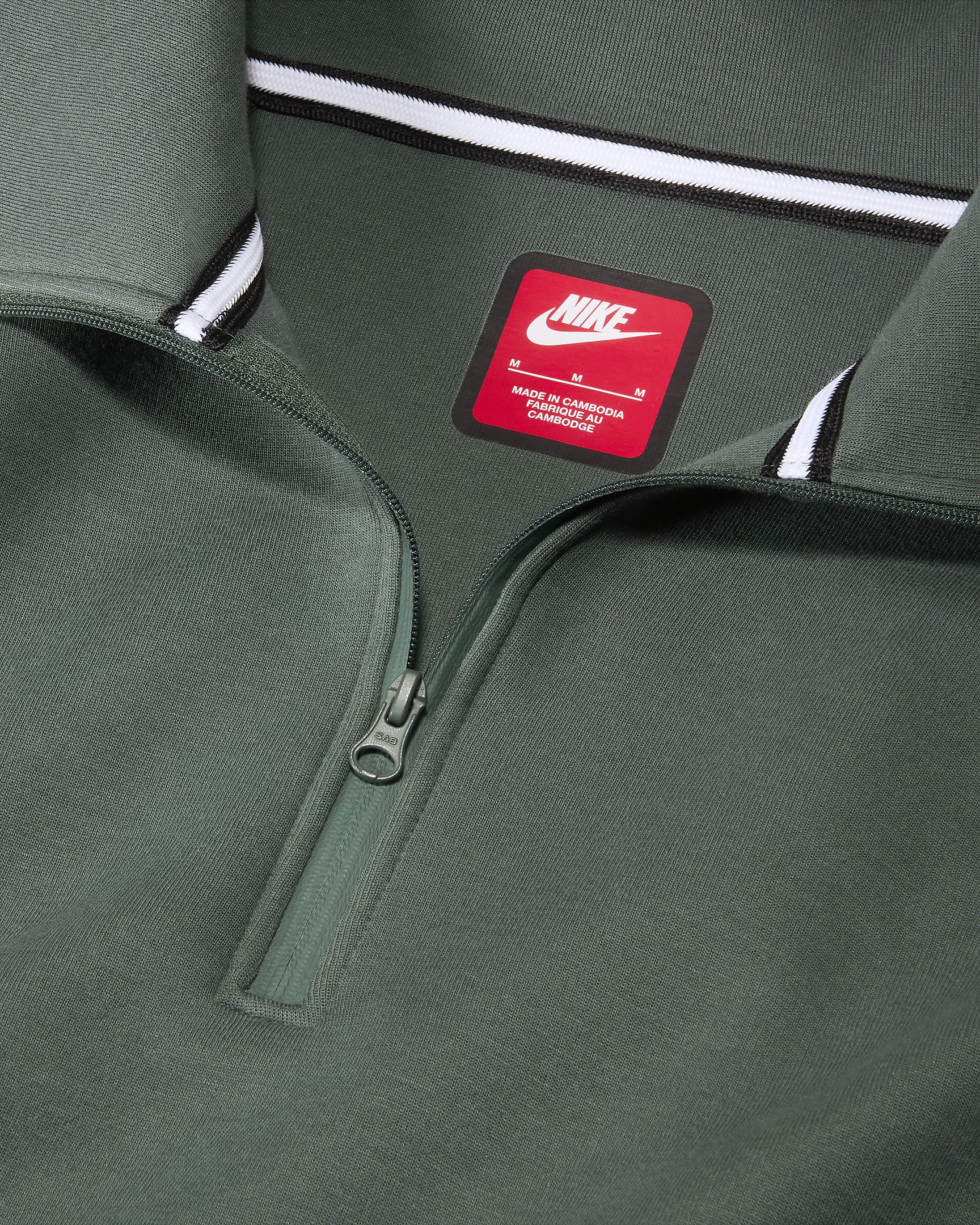 Nike Tech Fleece-Oberteil mit Halbreißverschluss (Herren) - Vintage Green/Vintage Green