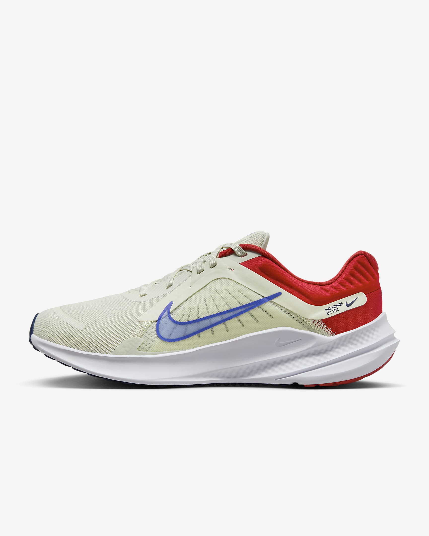 Nike Quest 5 Men's Road Running Shoes - Sea Glass/University Red/White/Blue Joy