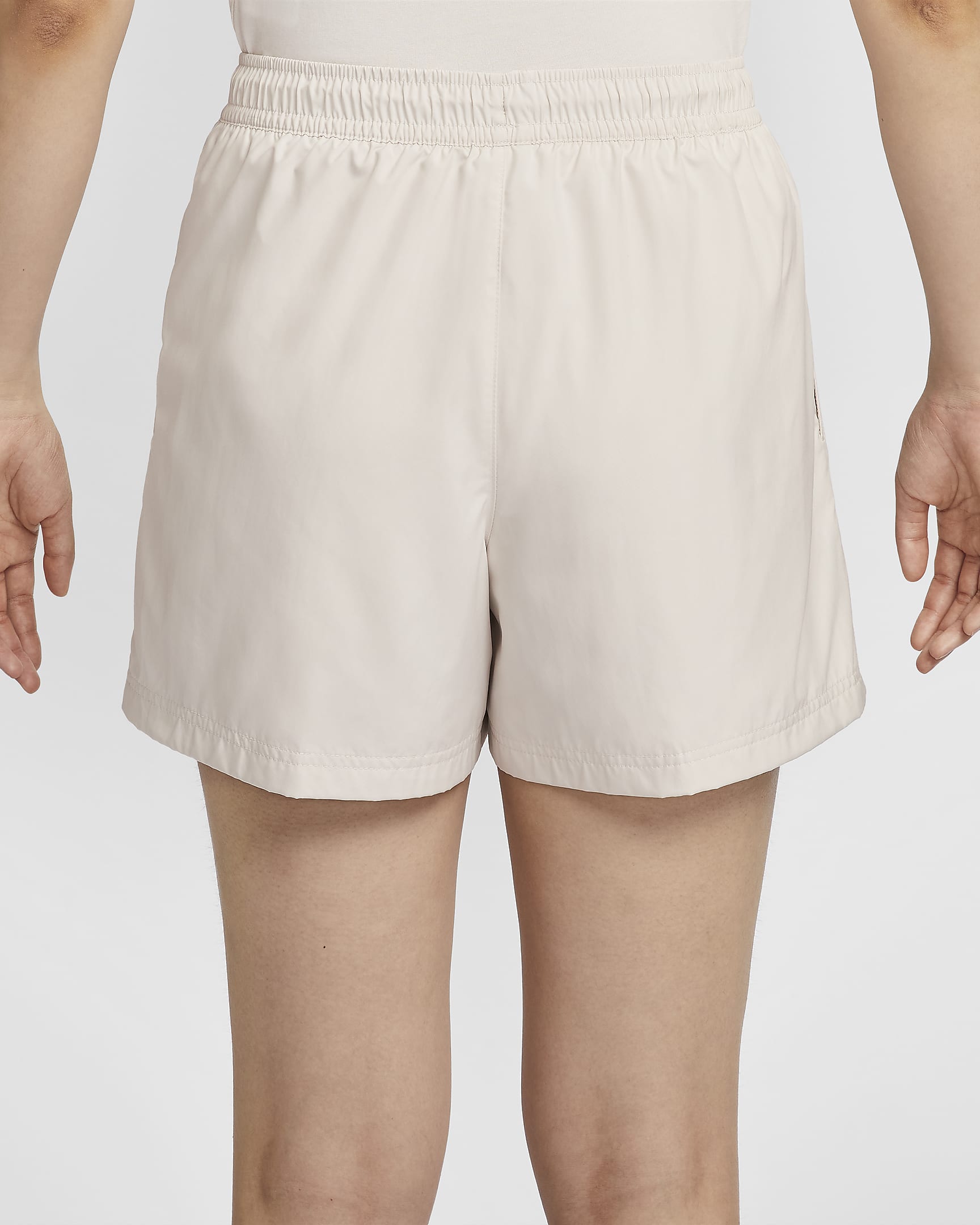 Nike Sportswear Classic Wovens Women's Mid-Rise Shorts - Light Orewood Brown/White