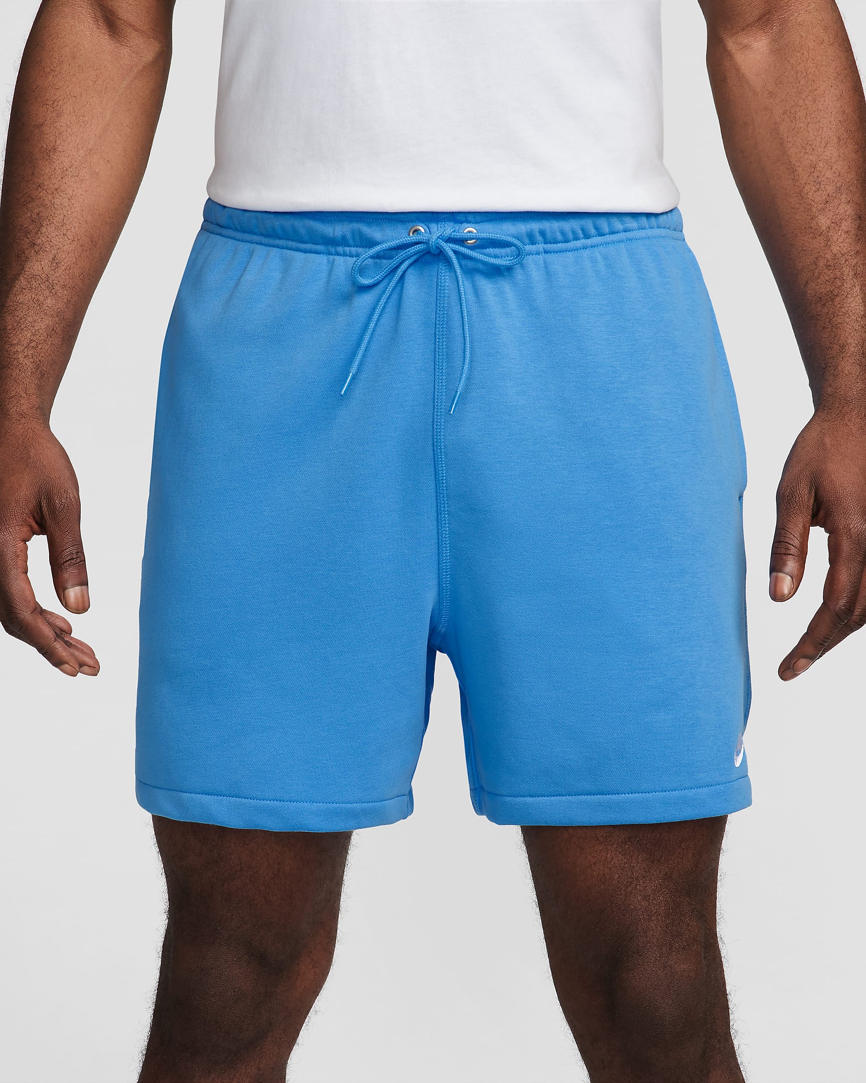 Shorts Flow in French Terry Nike Club – Uomo - University Blue/University Blue/Bianco