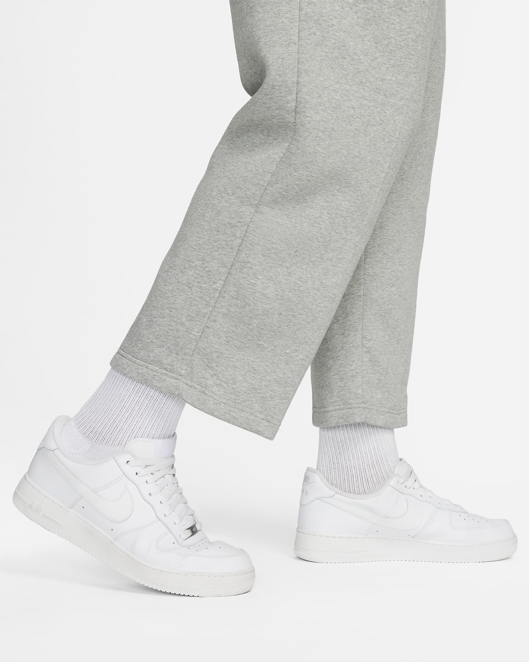 Nike Club Fleece Men's Cropped Pants - Dark Grey Heather/White