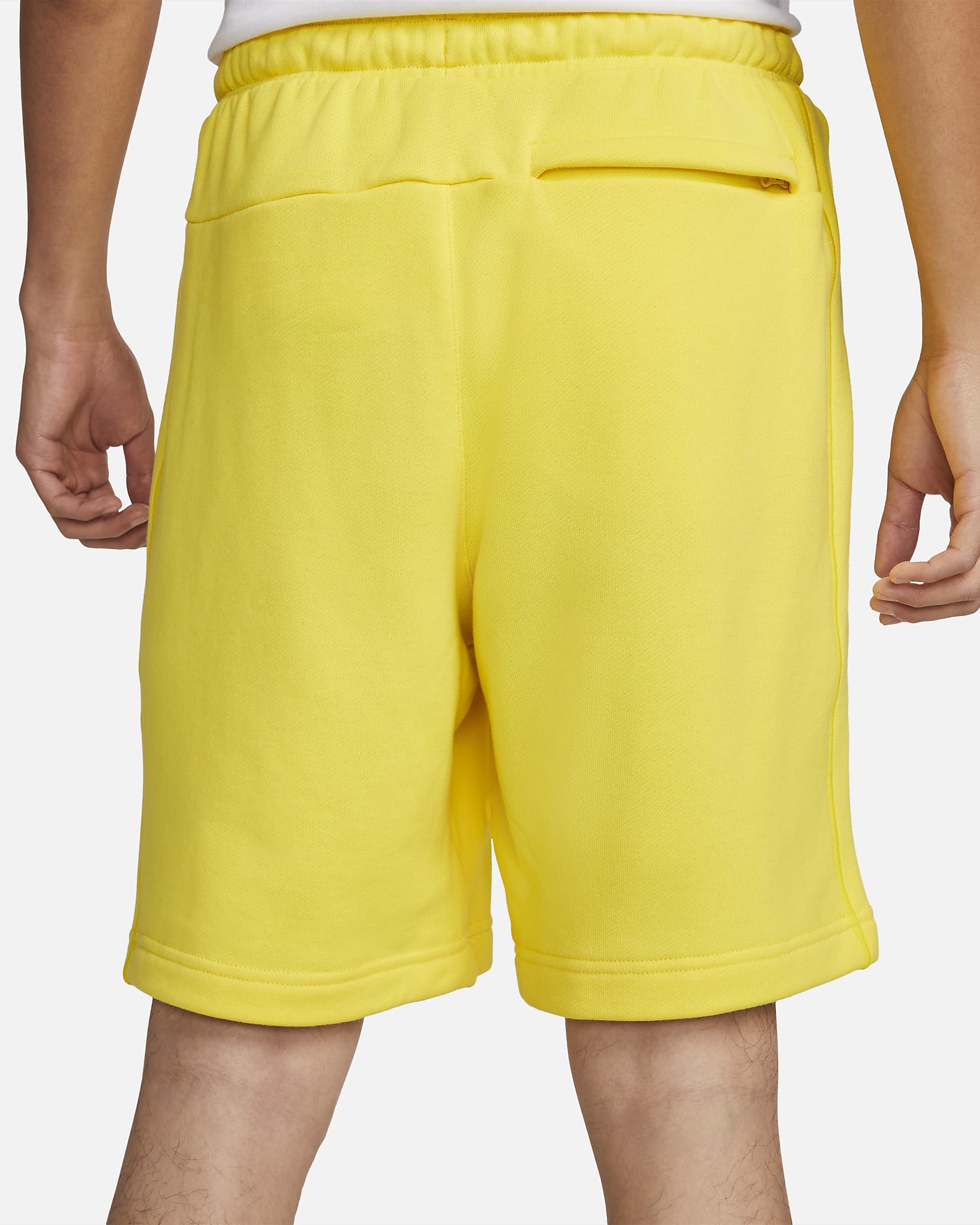 nike french terry shorts yellow