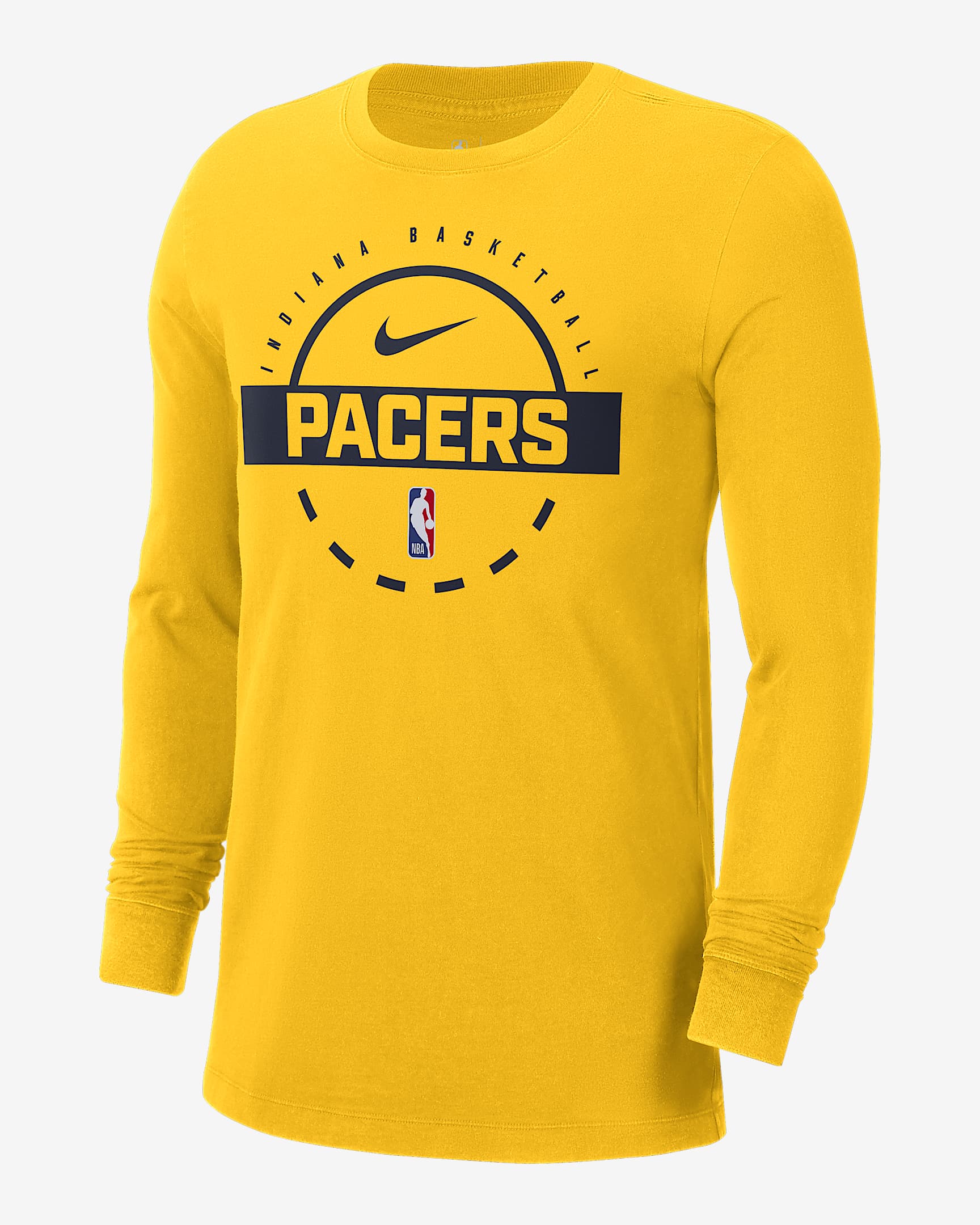 Indiana Pacers Men's Nike NBA Practice Long-Sleeve T-Shirt - Amarillo