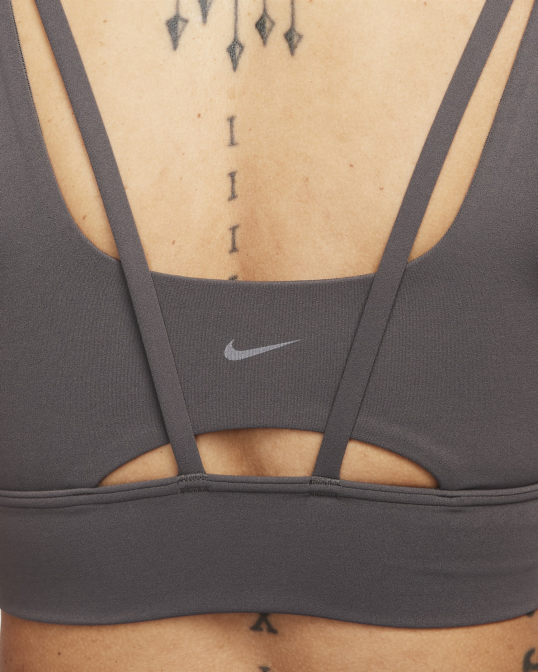 Nike Zenvy Women's Medium-Support Padded Longline Sports Bra - Medium Ash/Sail