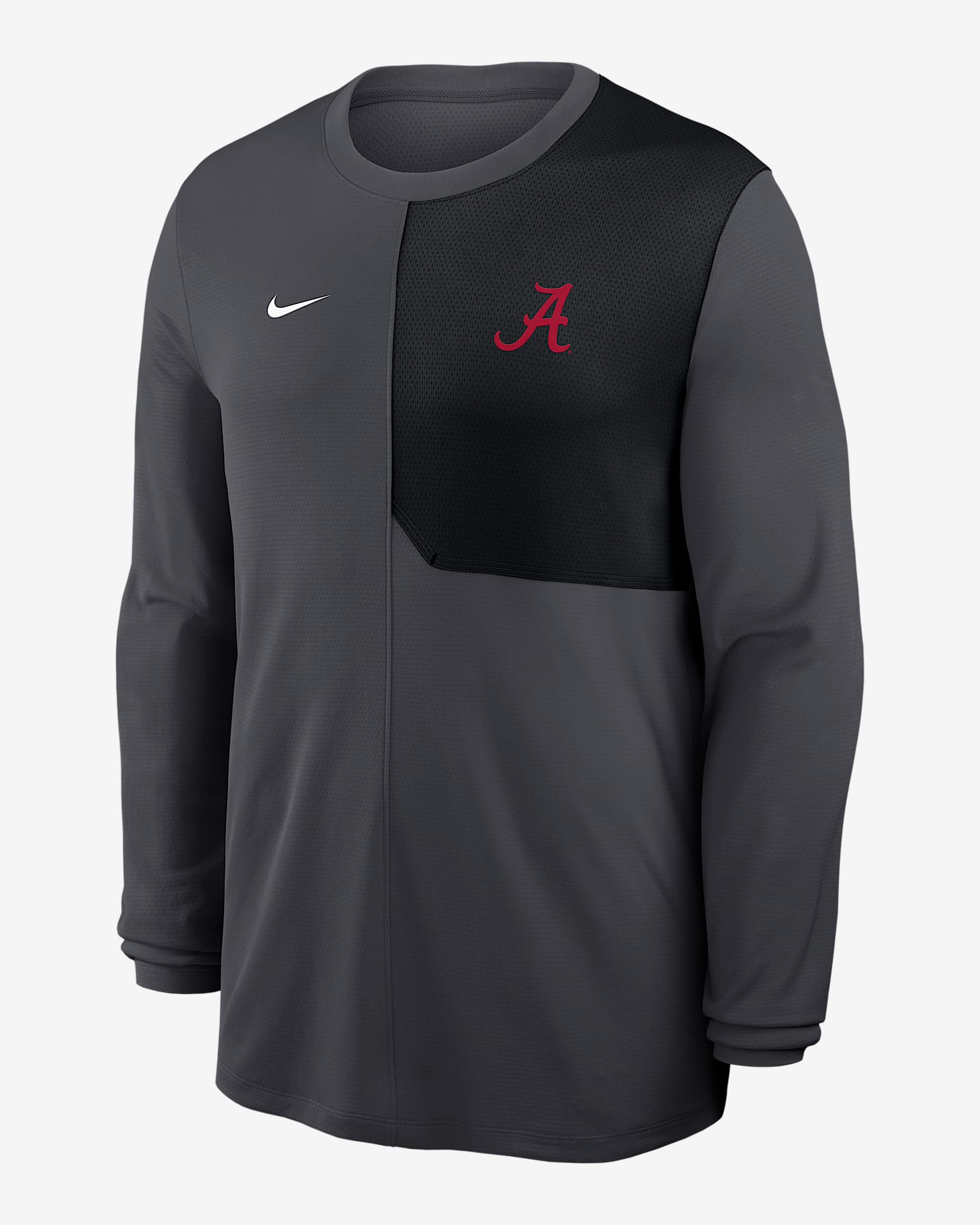 Playera de manga larga universitaria Nike Dri-FIT para hombre Alabama Sideline Coach - Antracita
