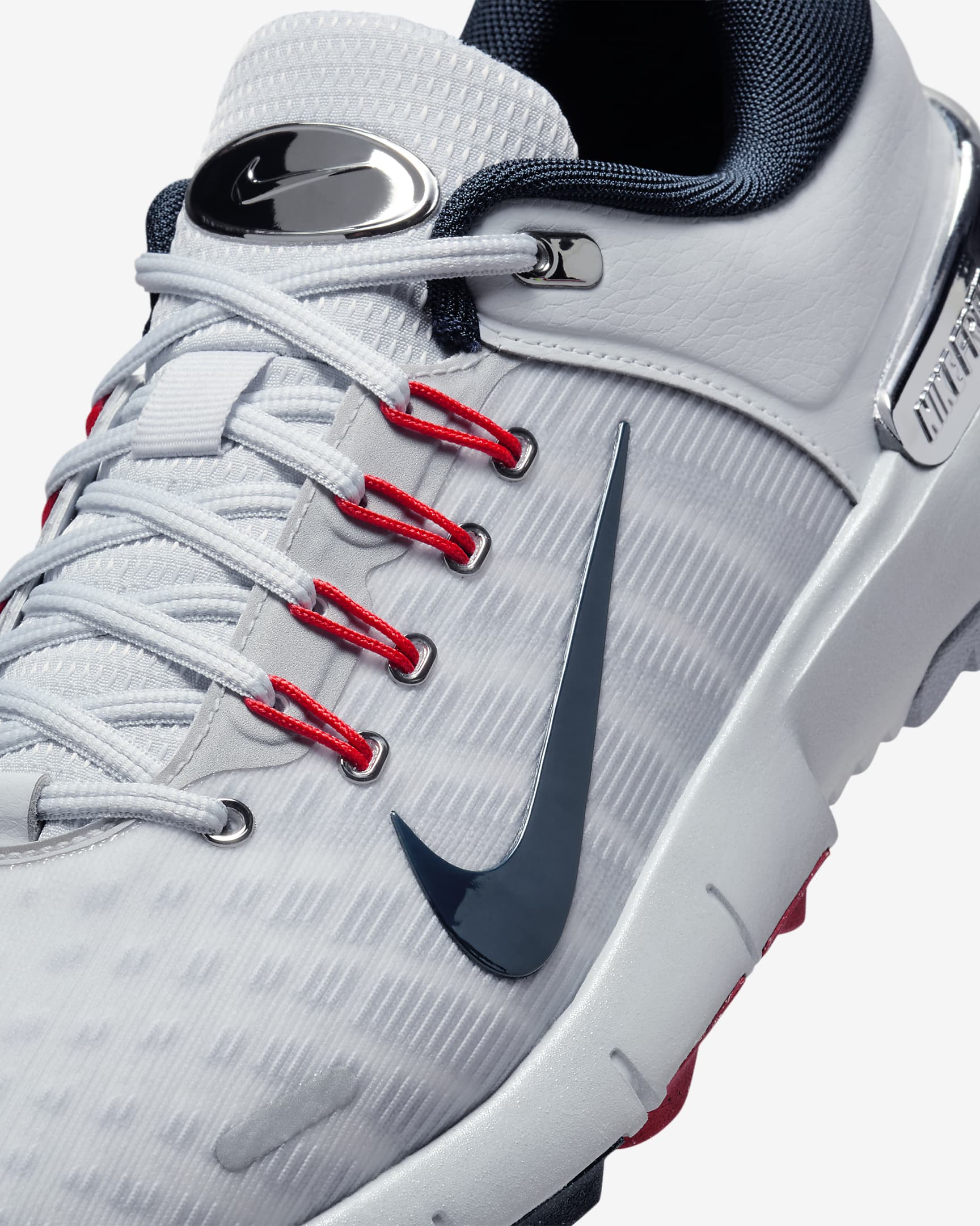 Nike Free Golf Men's Golf Shoes - Pure Platinum/Light Crimson/Wolf Grey/Armory Navy