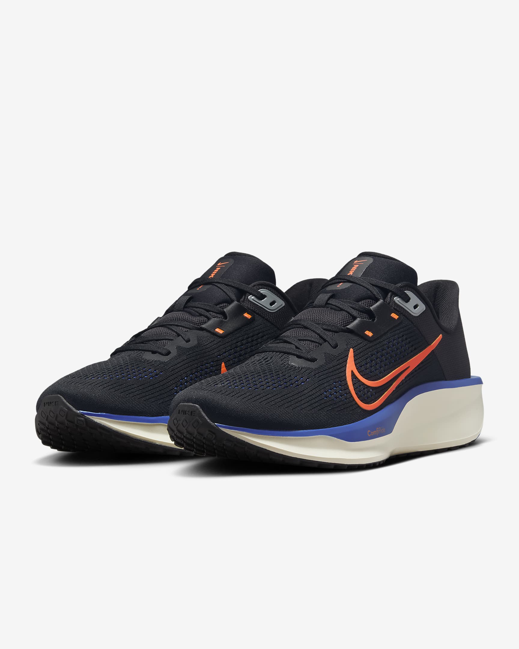 Nike Quest 6 Men's Road Running Shoes - Black/Astronomy Blue/Pale Ivory/Hyper Crimson