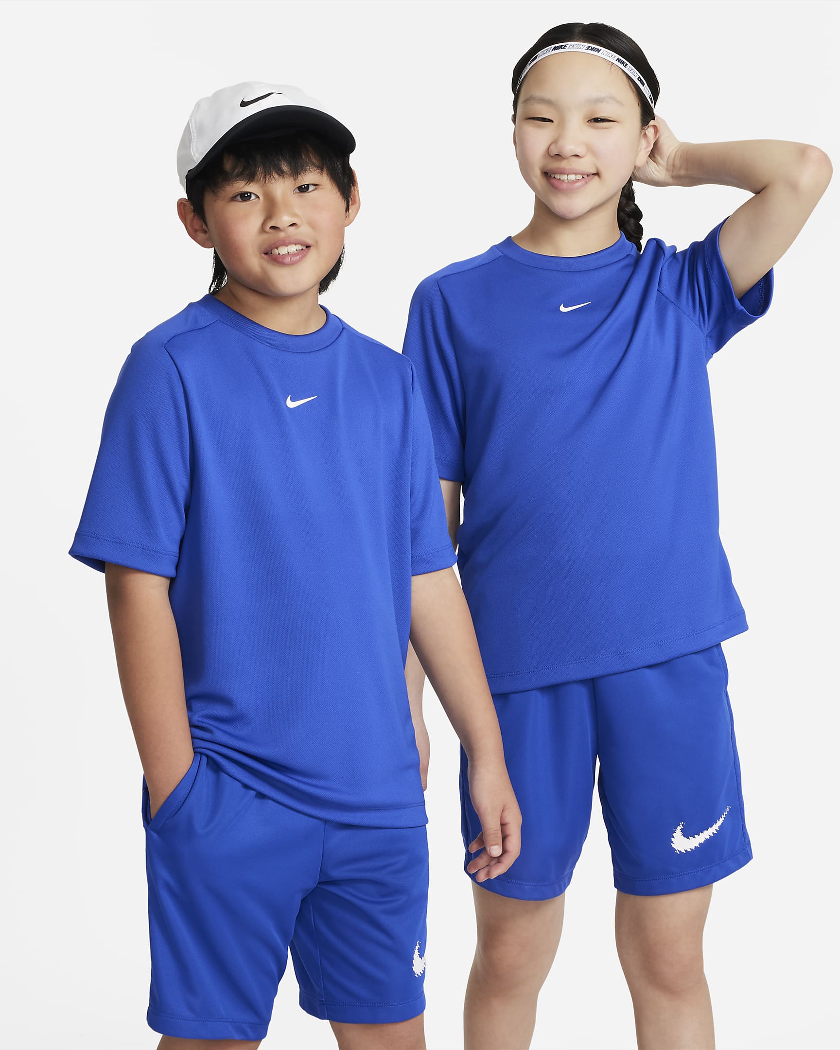 Nike Multi Dri-FIT trainingstop voor jongens - Game Royal/Wit