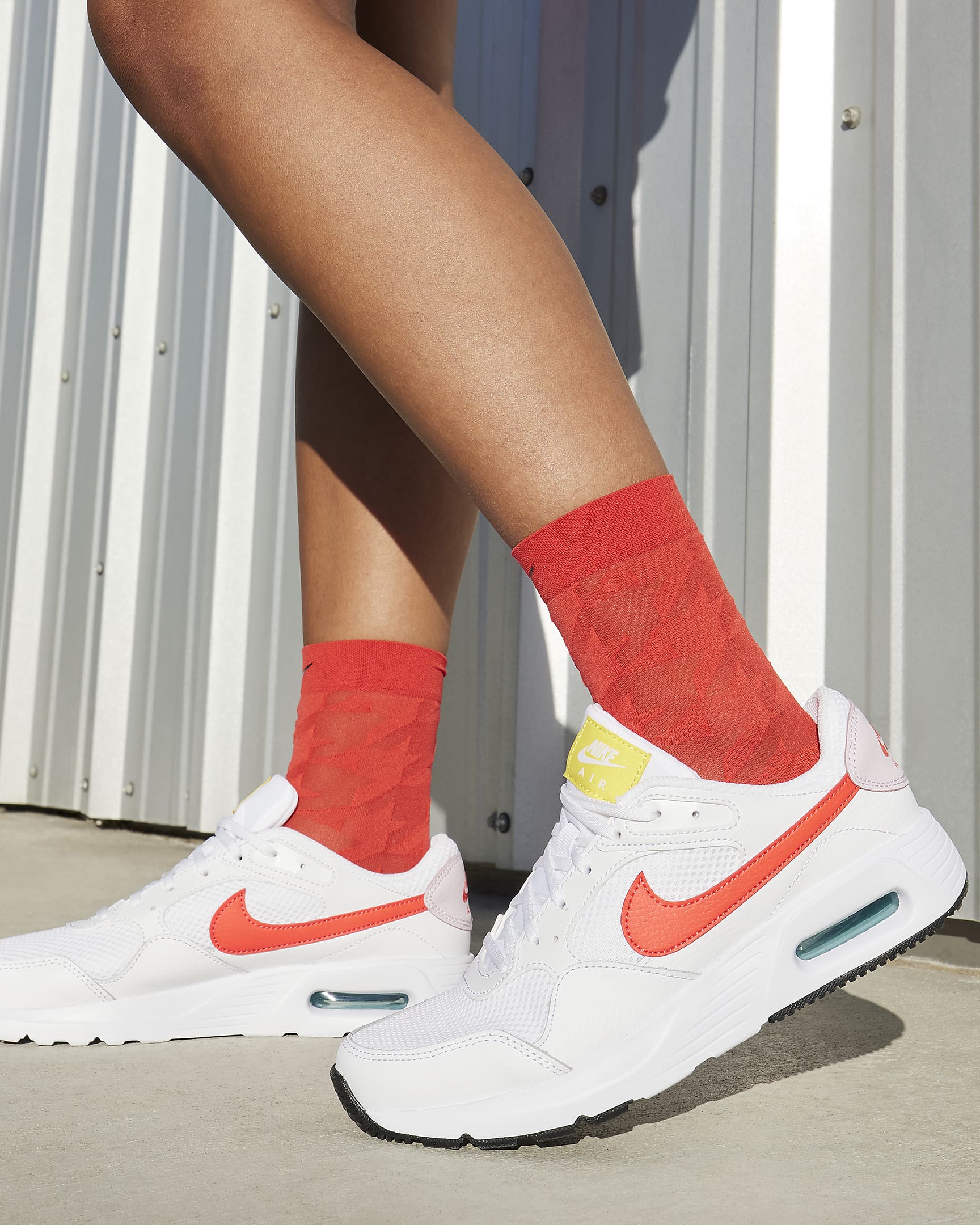 Nike Air Max SC damesko - Hvit/Pink Foam/Light Laser Orange/Bright Crimson